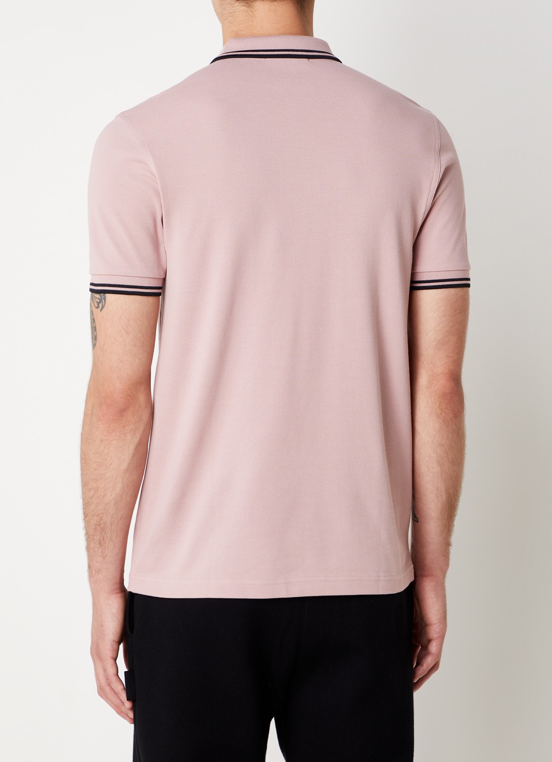 Fred Perry Regular fit polo van piqué katoen met logoborduring - achterkant 4 roze