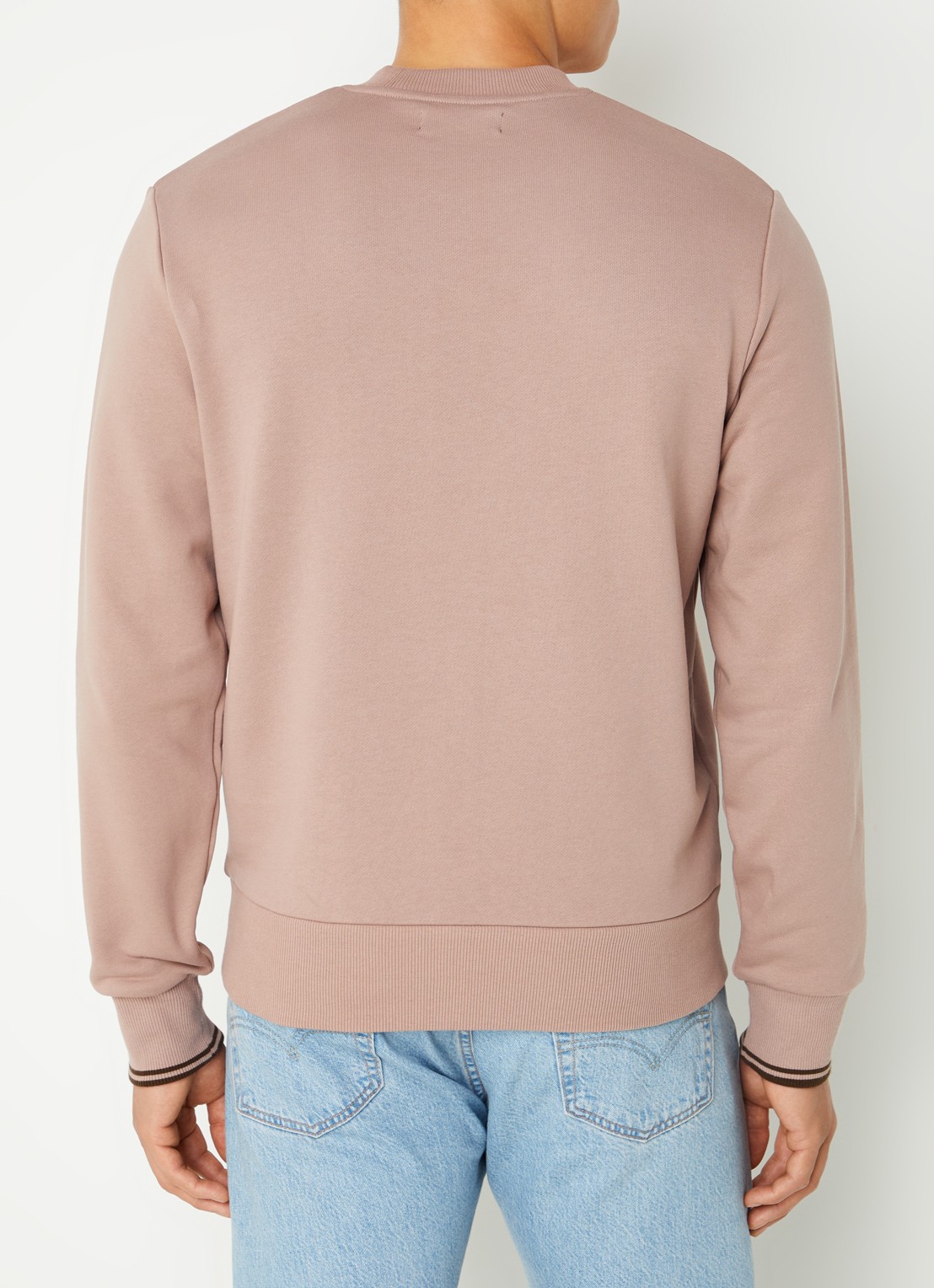 Fred Perry Sweater met logoborduring - achterkant oudroze