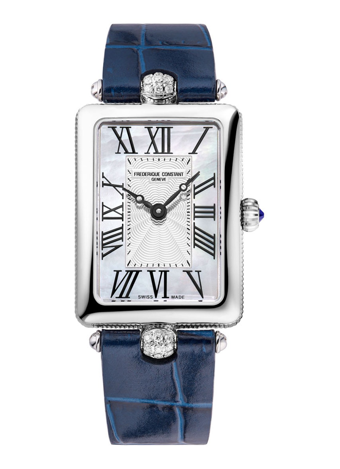 Frederique Constant Classics Art Deco Carree horloge FC-200MPW2AC2D6  - voorkant zilver