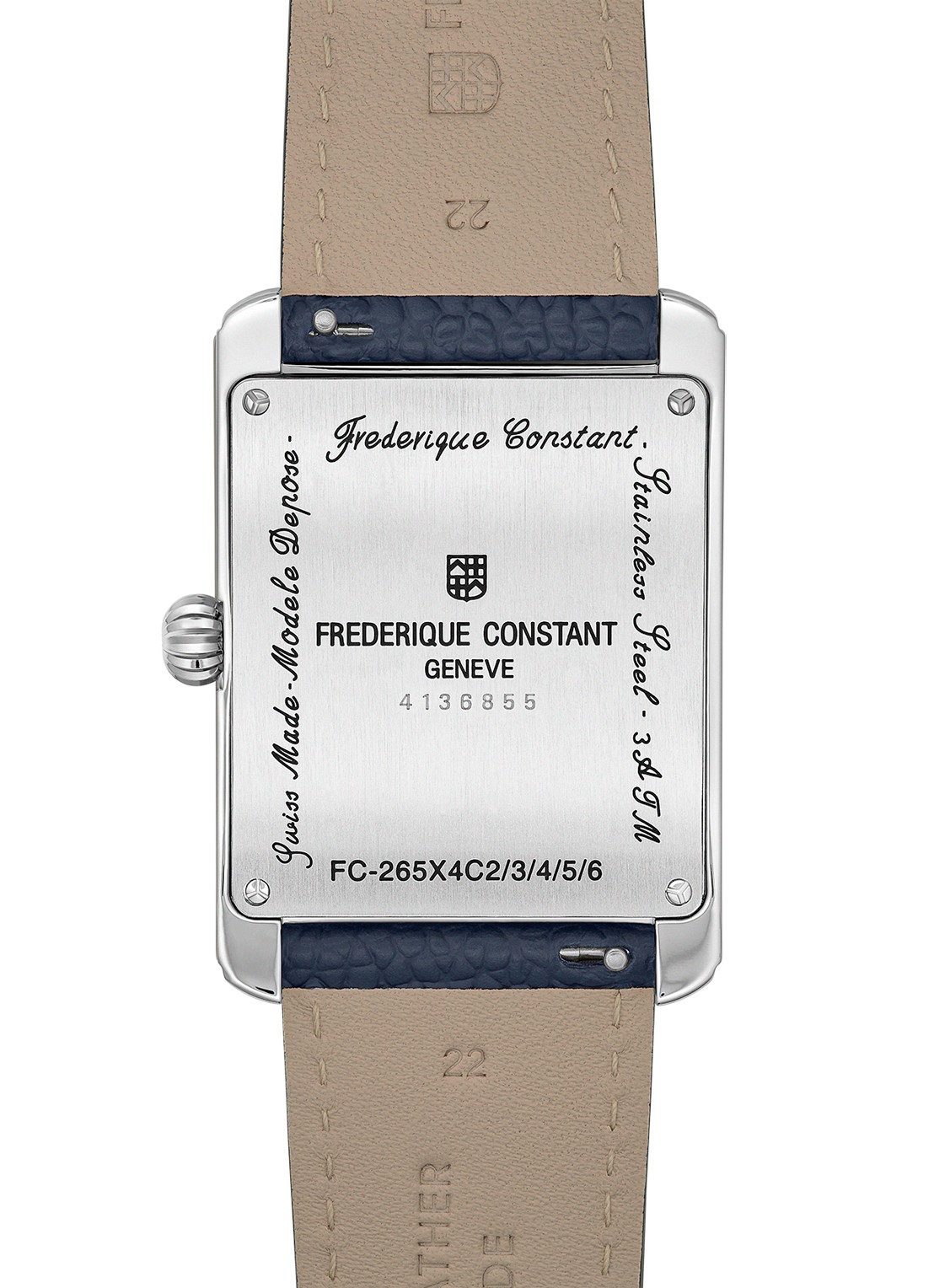 Frederique Constant Classics Carree Calendar Moonphase horloge FC-265S4C6 - detail 3 zilver