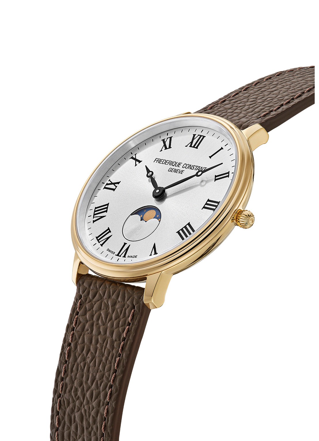 Frederique Constant Classics Quartz Moonphase horloge FC-206RS3S5 - detail goud