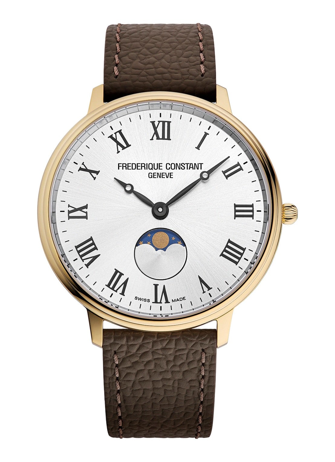 Frederique Constant Classics Quartz Moonphase horloge FC-206RS3S5 - voorkant 3 goud