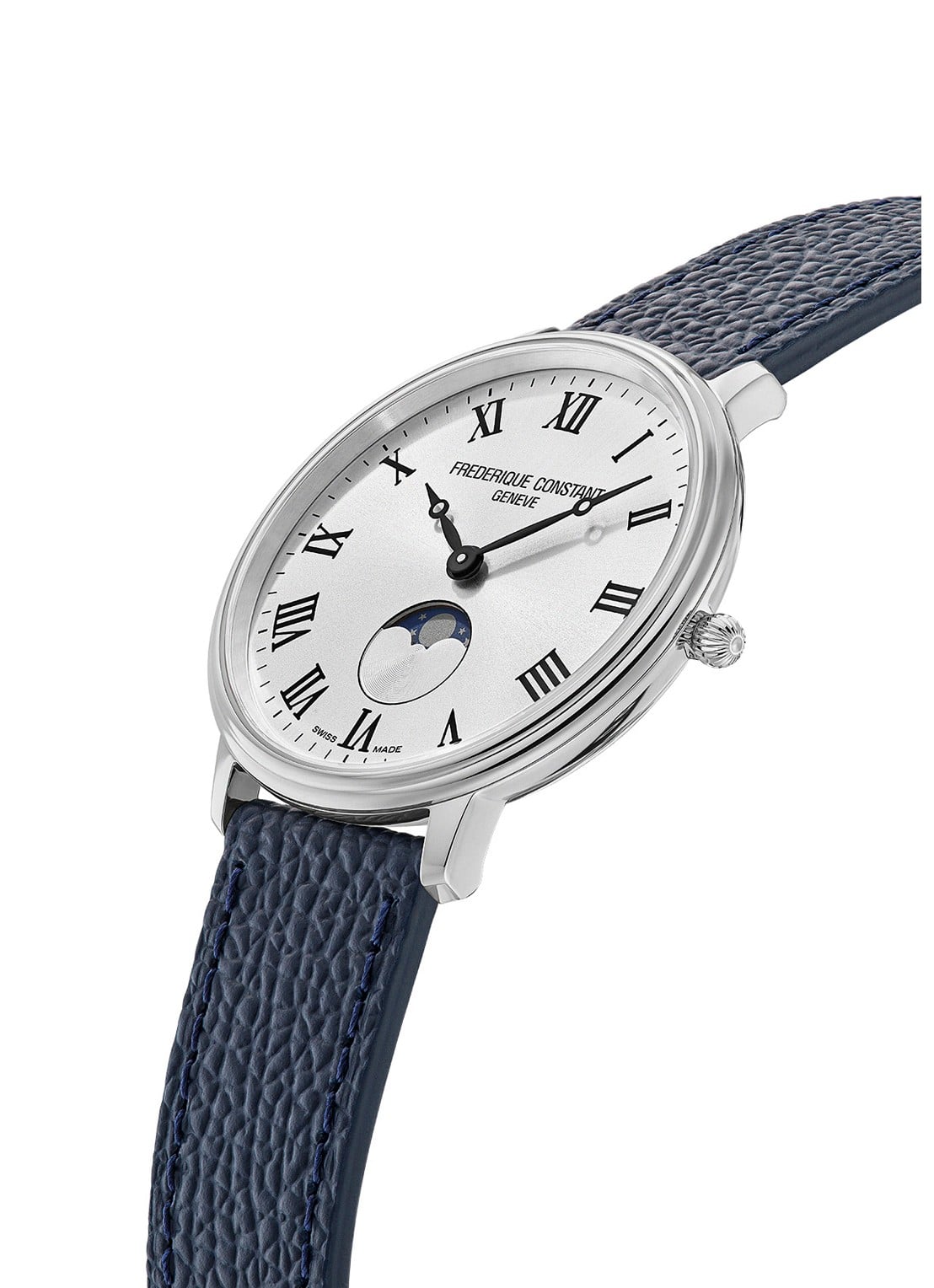 Frederique Constant Classics Quartz Moonphase horloge FC-206RS3S6 - detail zilver
