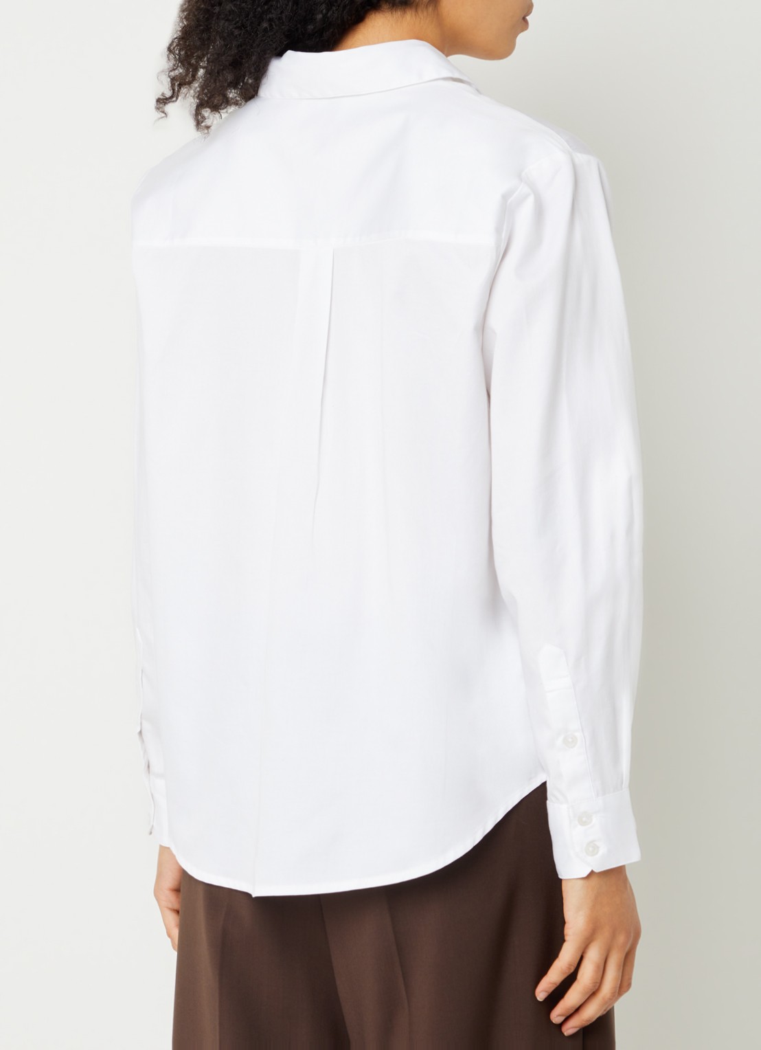 French Connection Alexis blouse met bloemborduring - achterkant wit