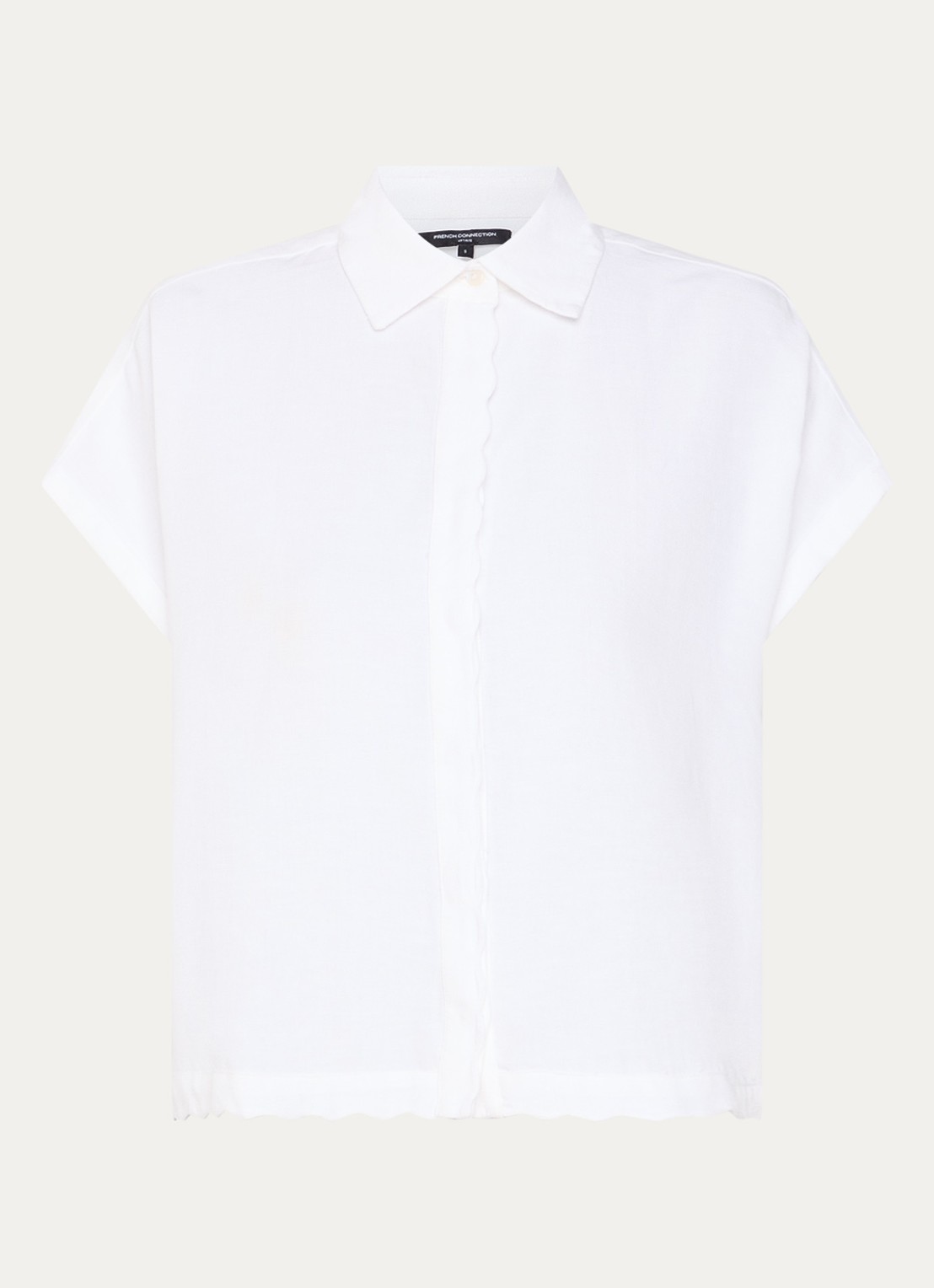 French Connection Ariette blouse van linnen - voorkant wit