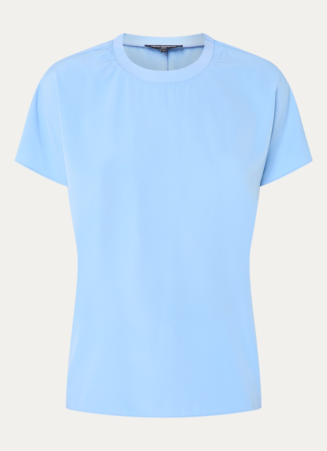 French Connection Capriana top met ronde hals - voorkant 3 blauw