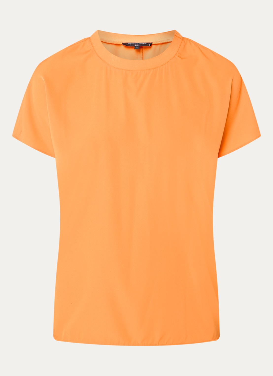 French Connection Capriana top met ronde hals - voorkant 3 oranje