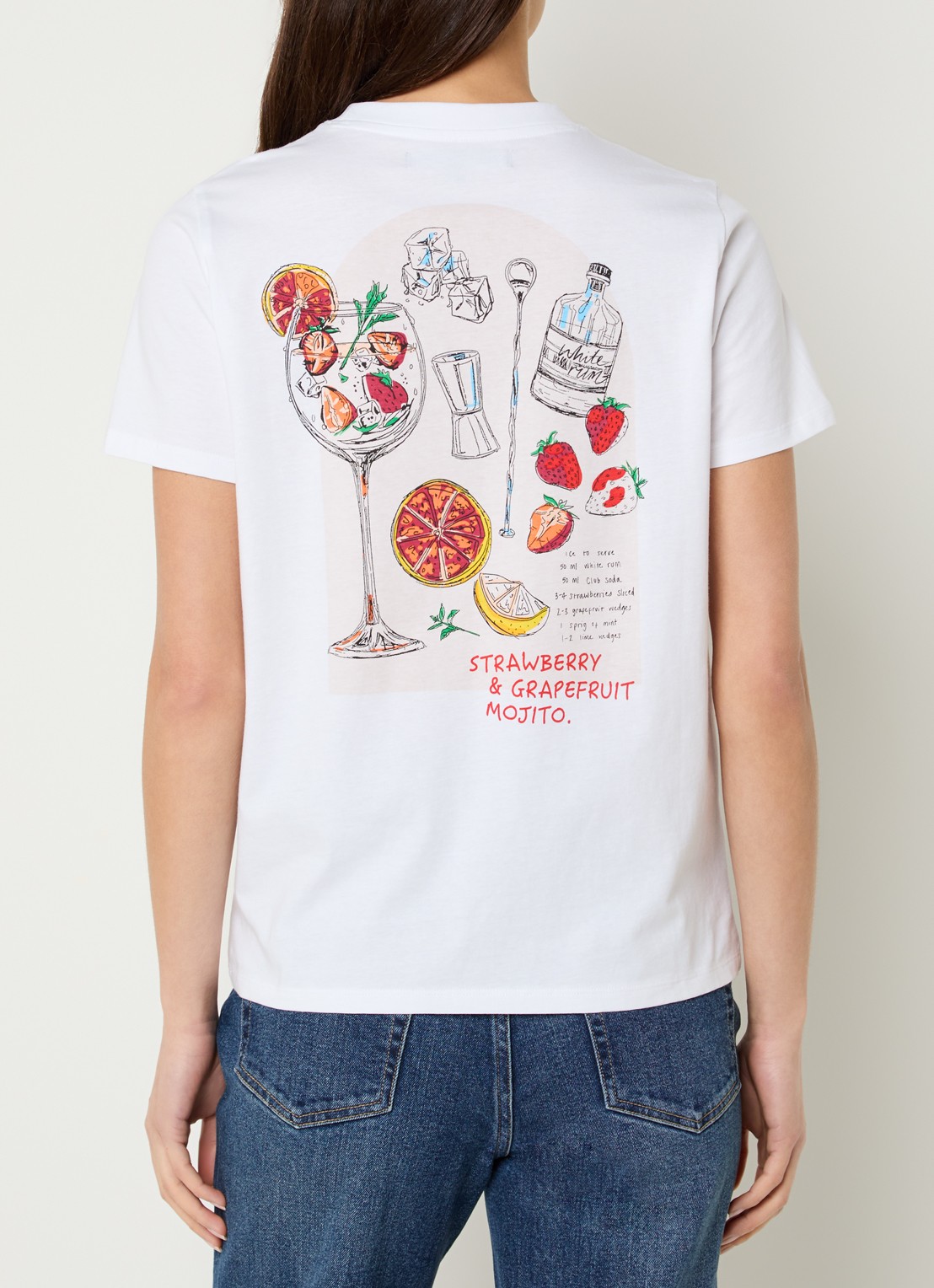 French Connection Cocktail T-shirt met print - detail 2 wit