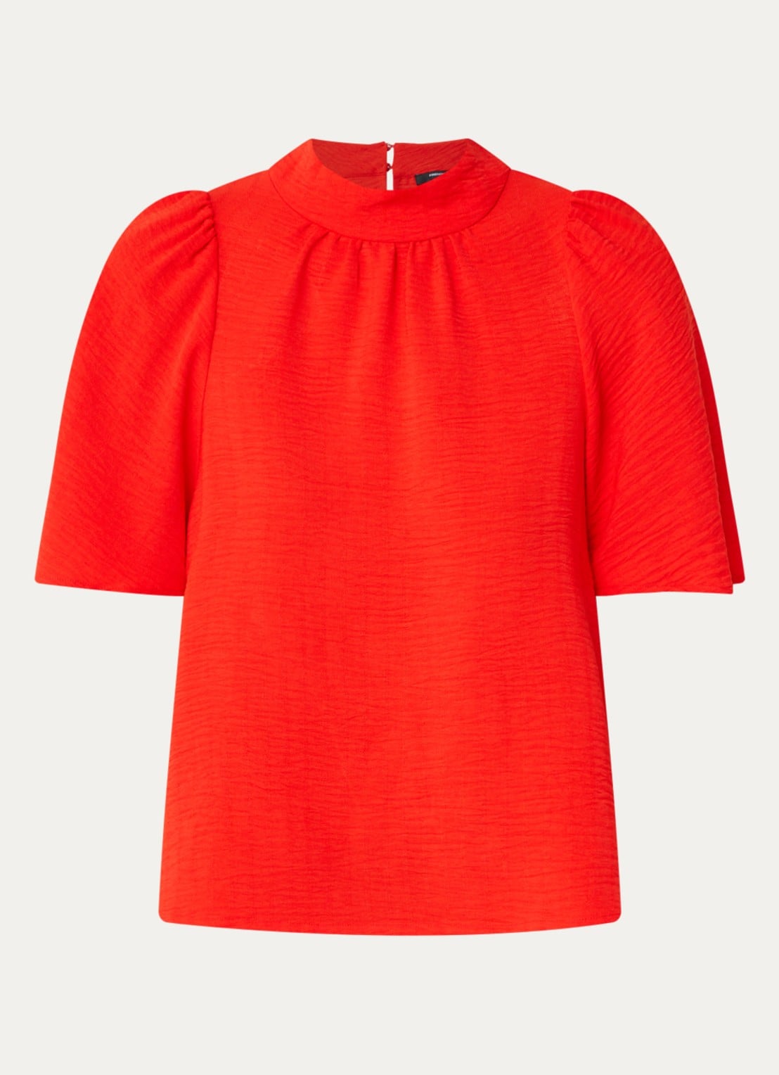 French Connection Codie top met pofmouw - voorkant 2 rood