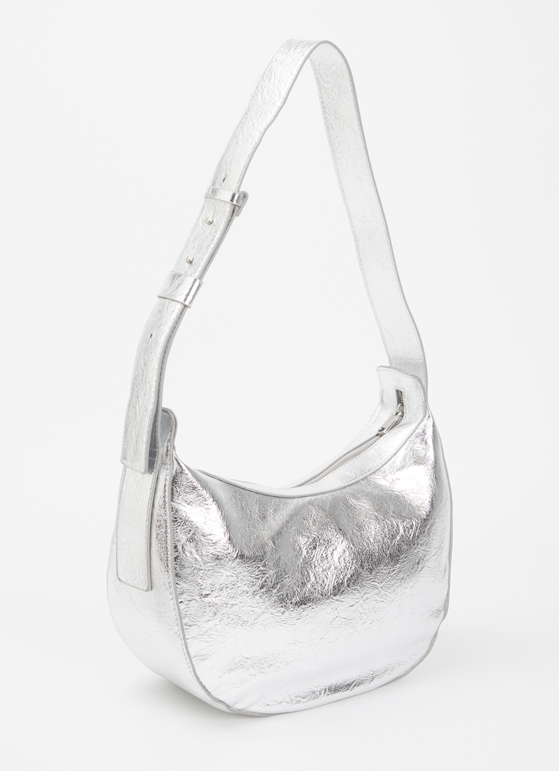 French Connection Crossbodytas met verstelbare schouderriem - achterkant 5 zilver
