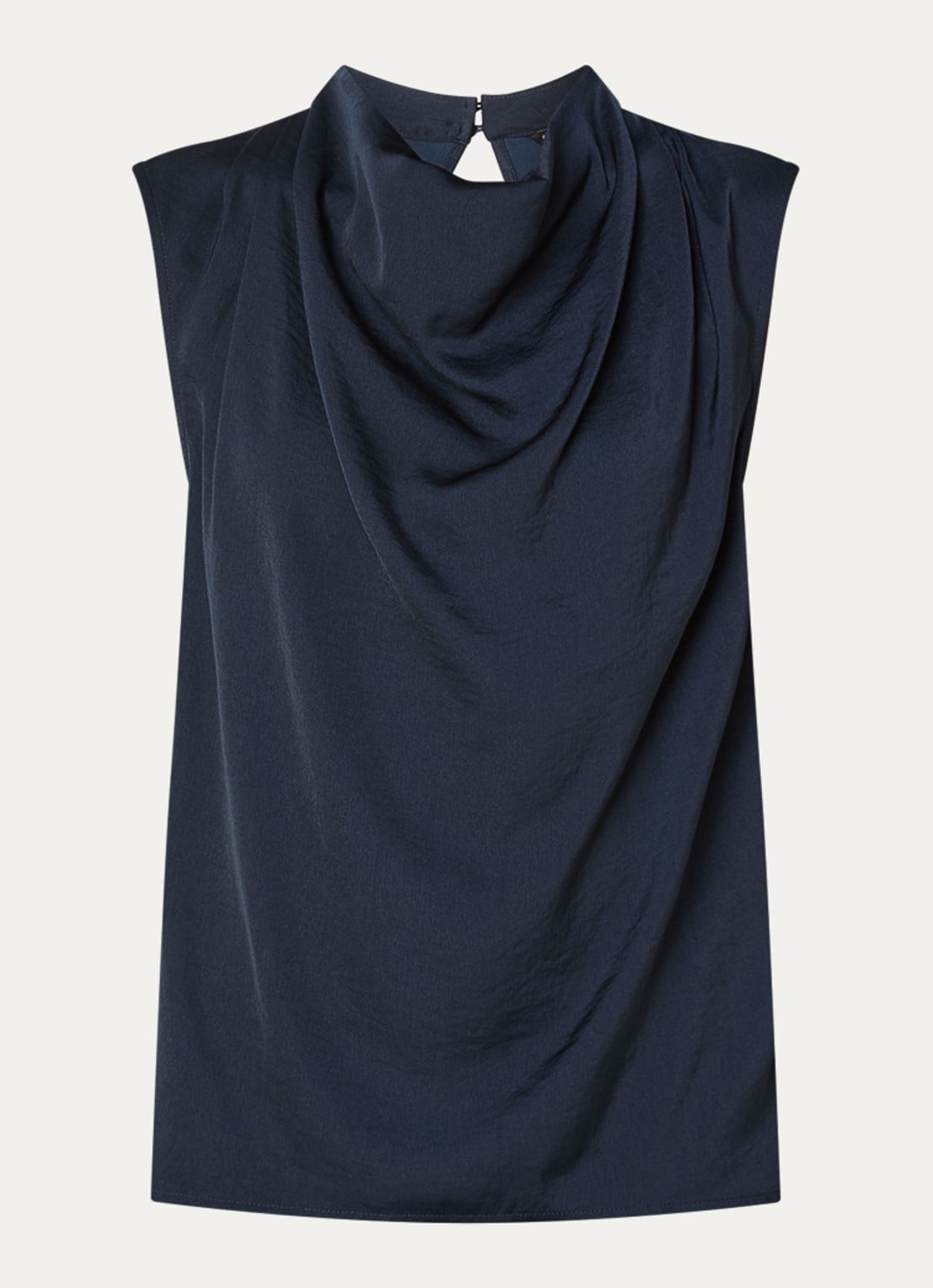 French Connection Damasco mouwloze top - voorkant 3 donkerblauw