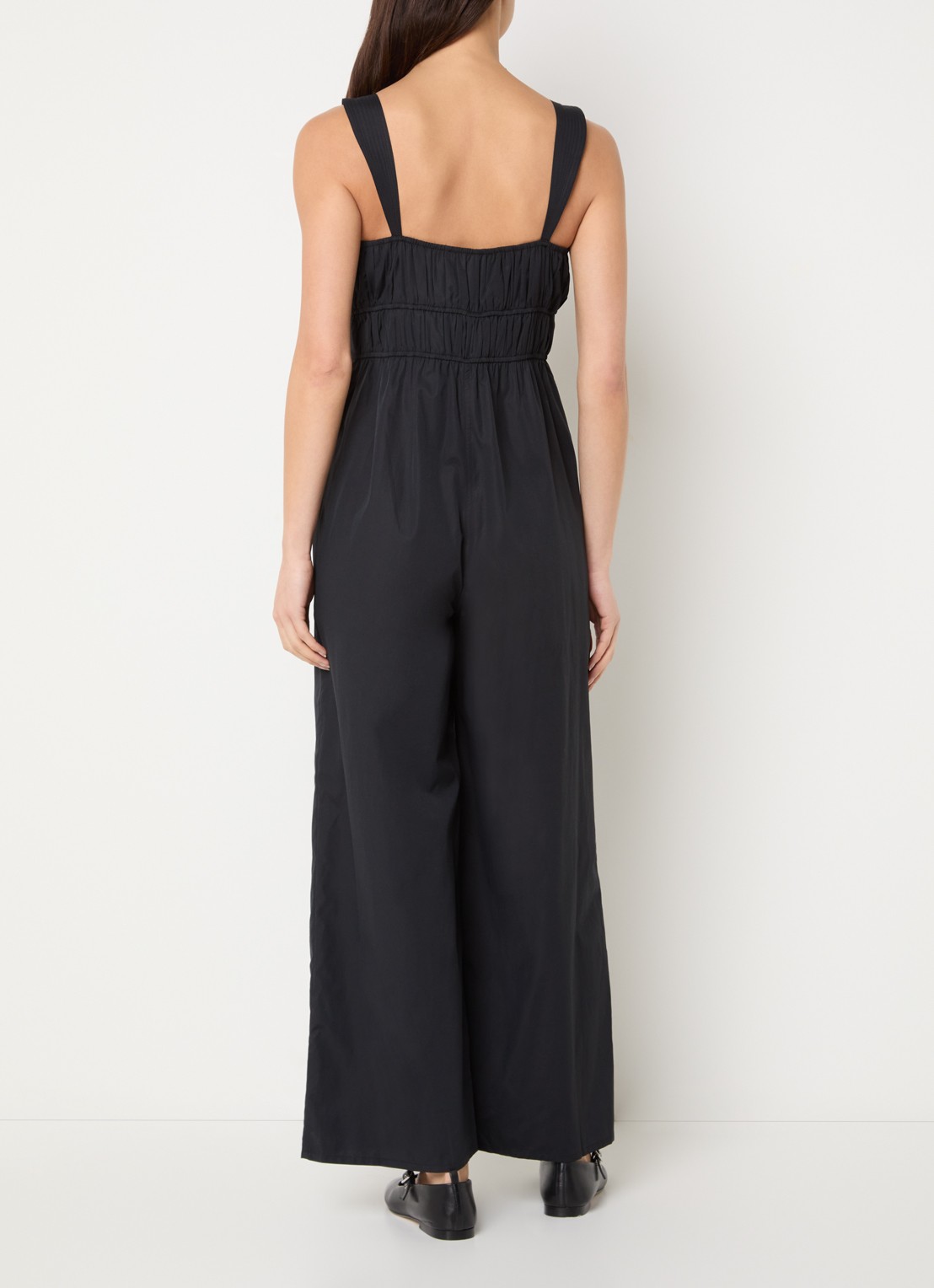 French Connection Era straight fit jumpsuit met steekzakken - achterkant 4 zwart