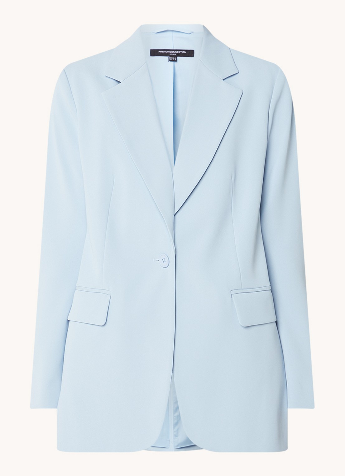 French Connection Harrie blazer met klepzakken - voorkant 3 lichtblauw
