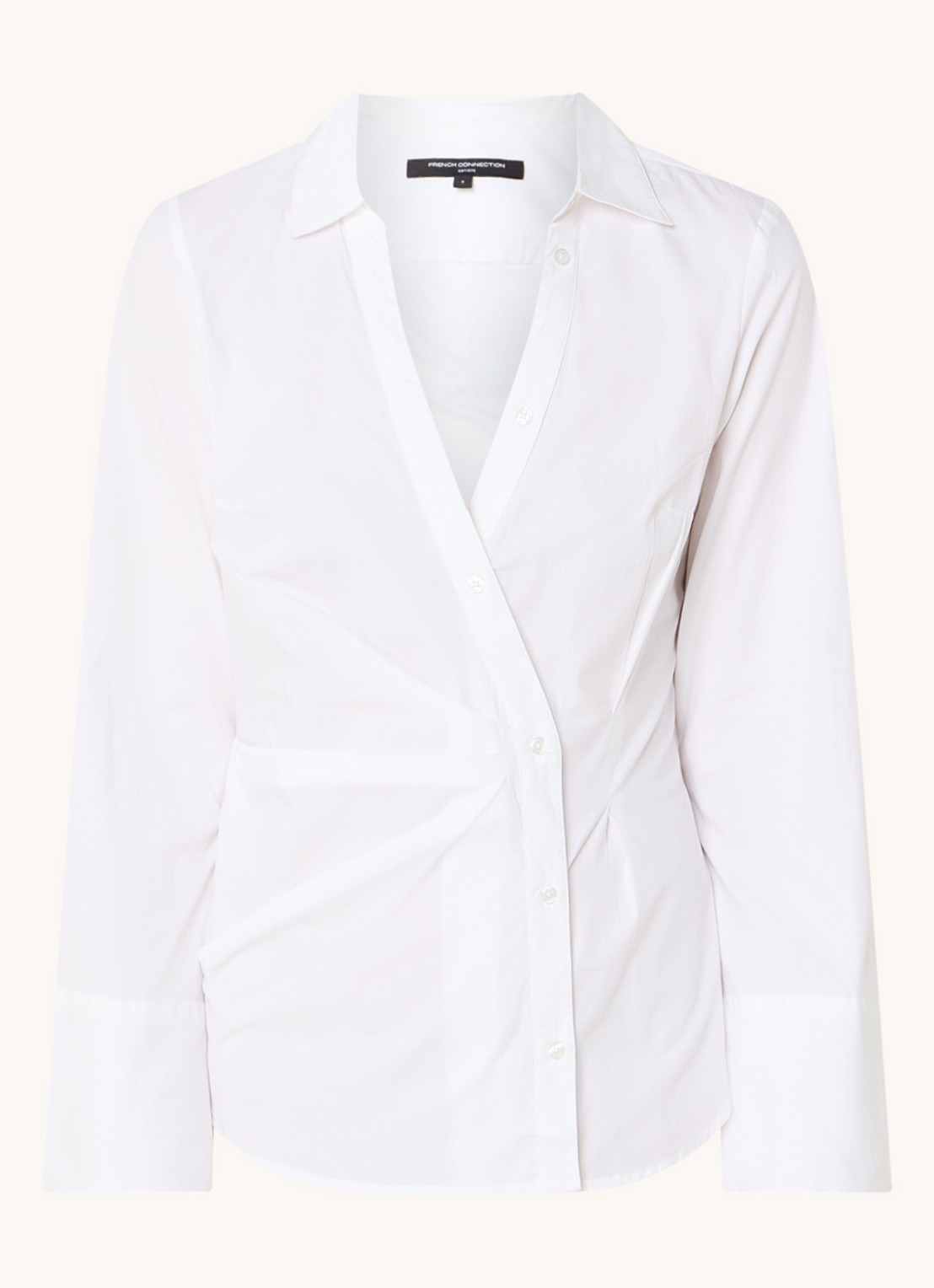 French Connection Isabelle blouse met asymmetrische zoom - voorkant wit