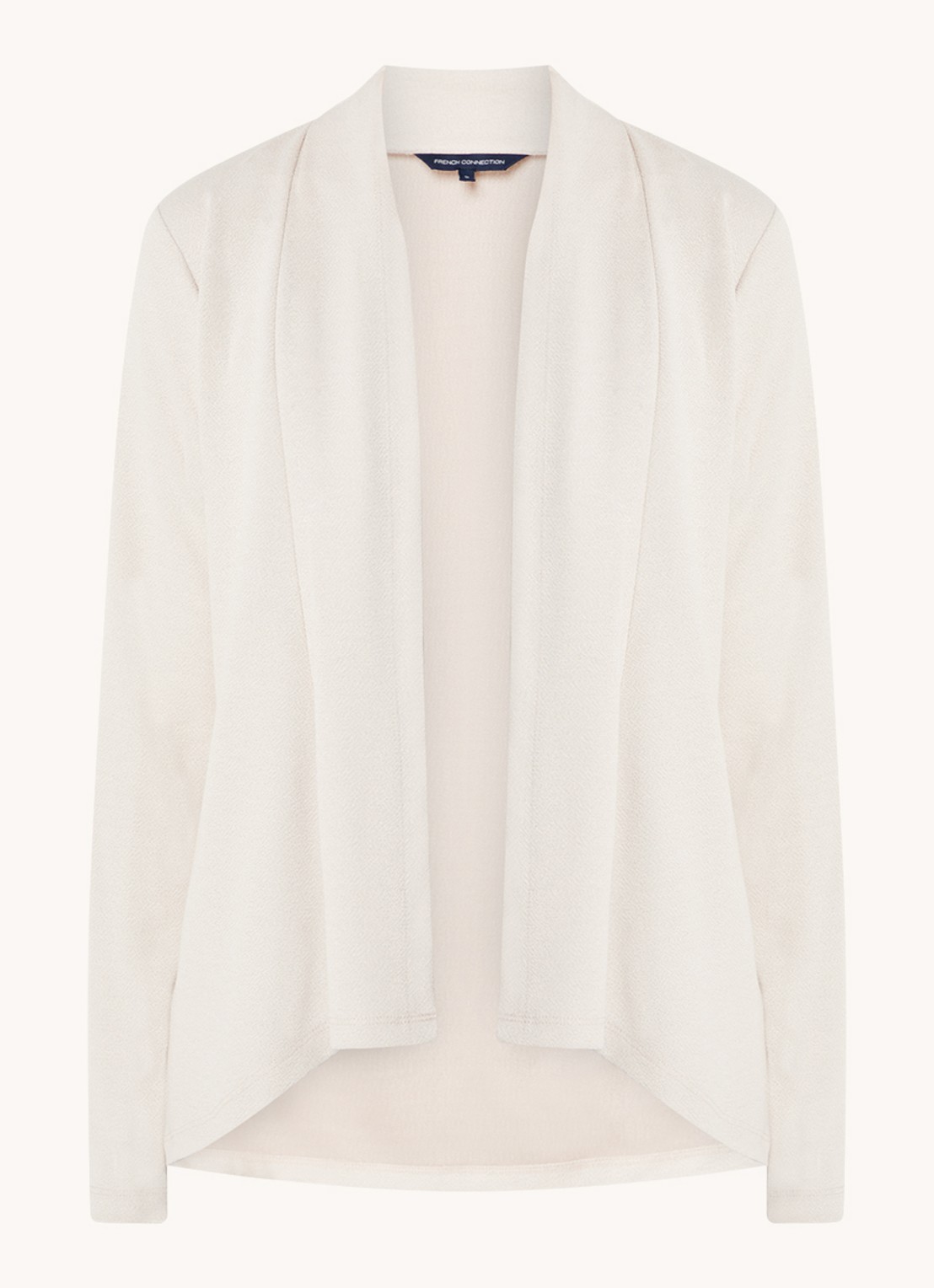 French Connection Josie openvallend vest met stretch - voorkant creme