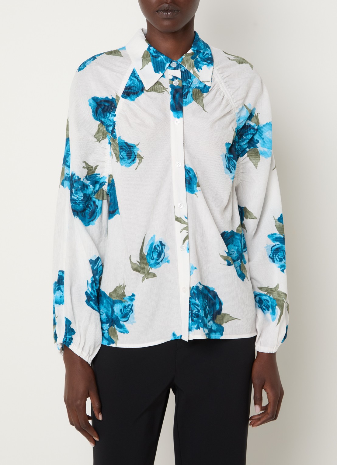 French Connection Lara Aleya blouse met bloemenprint - detail 3 wit
