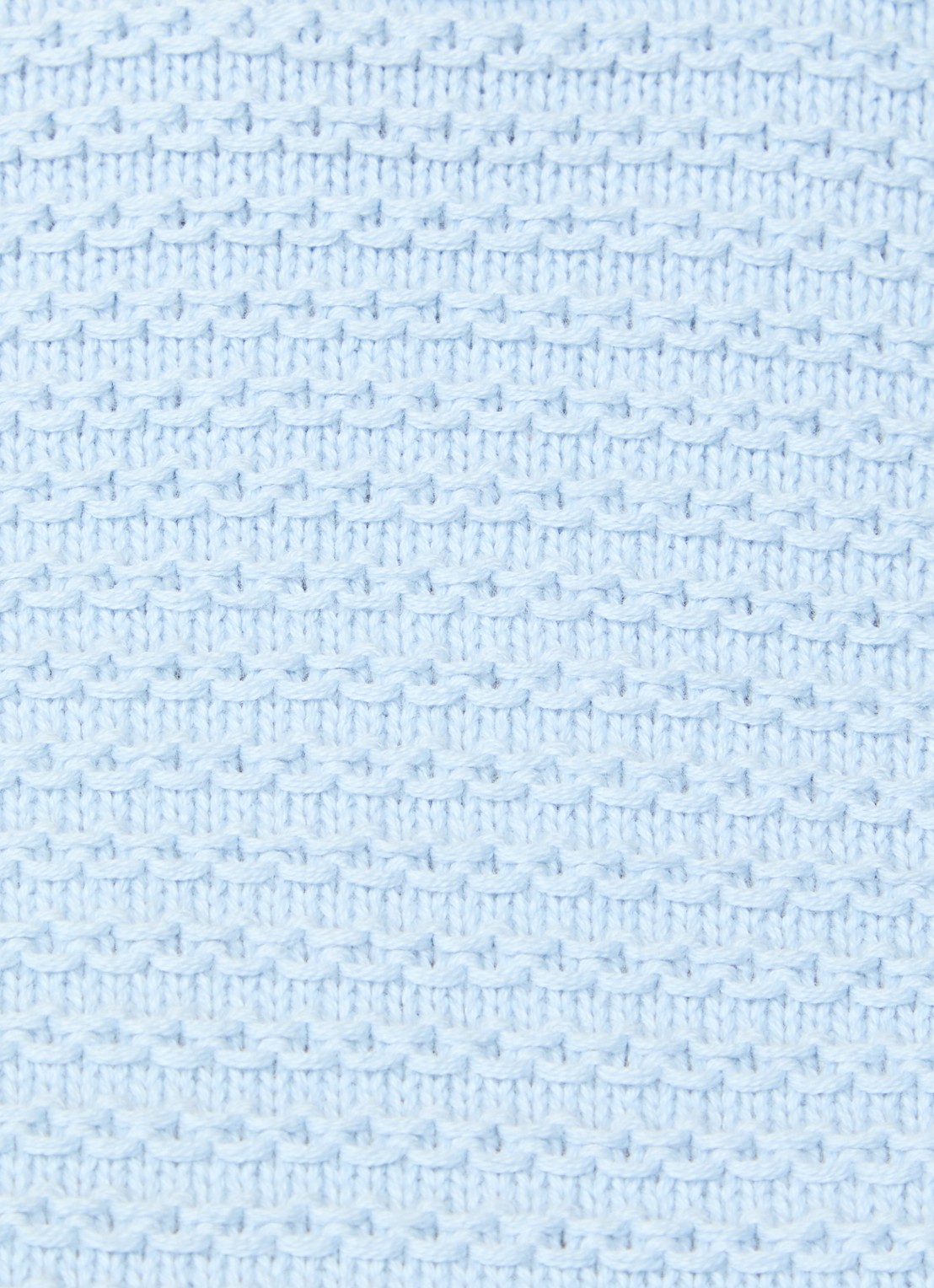 French Connection Lily grofgebreide top met ballonmouw - detail 3 lichtblauw