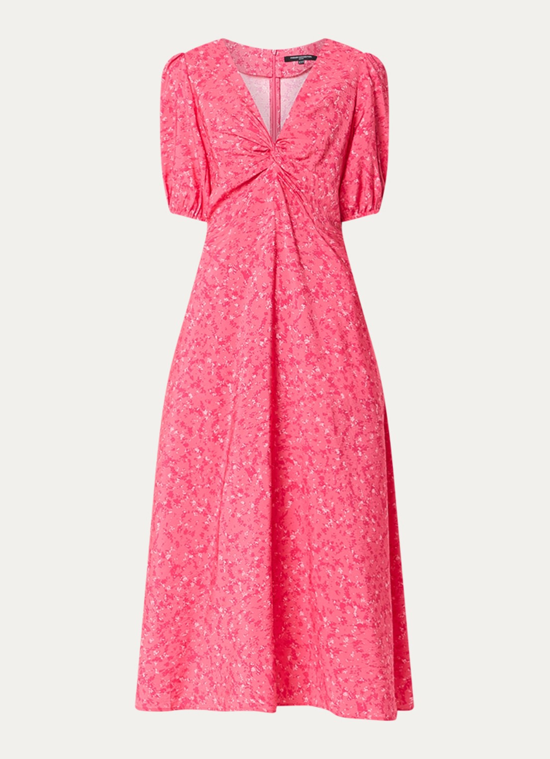 French Connection Melissa midi jurk met print - voorkant 2 donkerroze