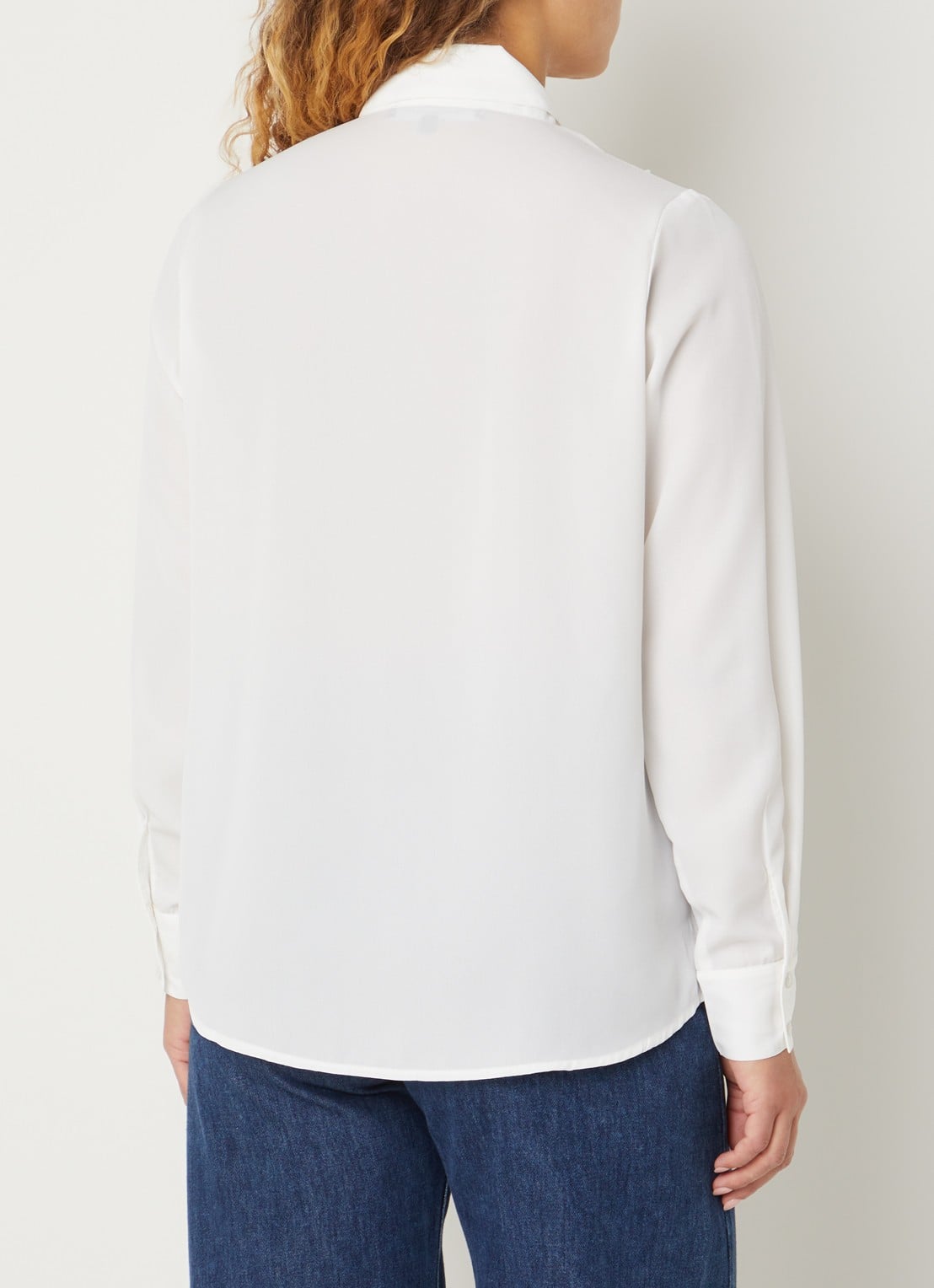 French Connection Milla blouse met borduring - achterkant 3 wit