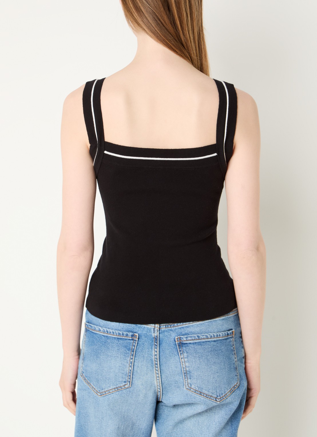 French Connection Mozza top met stretch - achterkant 4 zwart