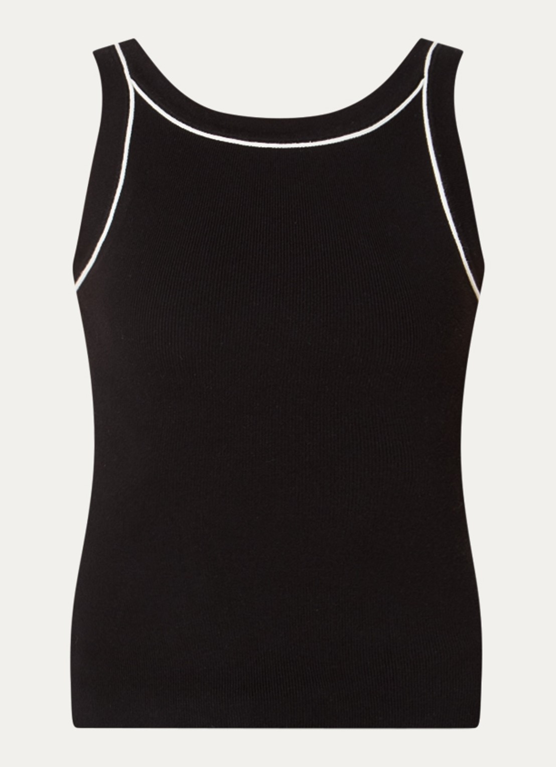 French Connection Mozza top met stretch - voorkant 2 zwart