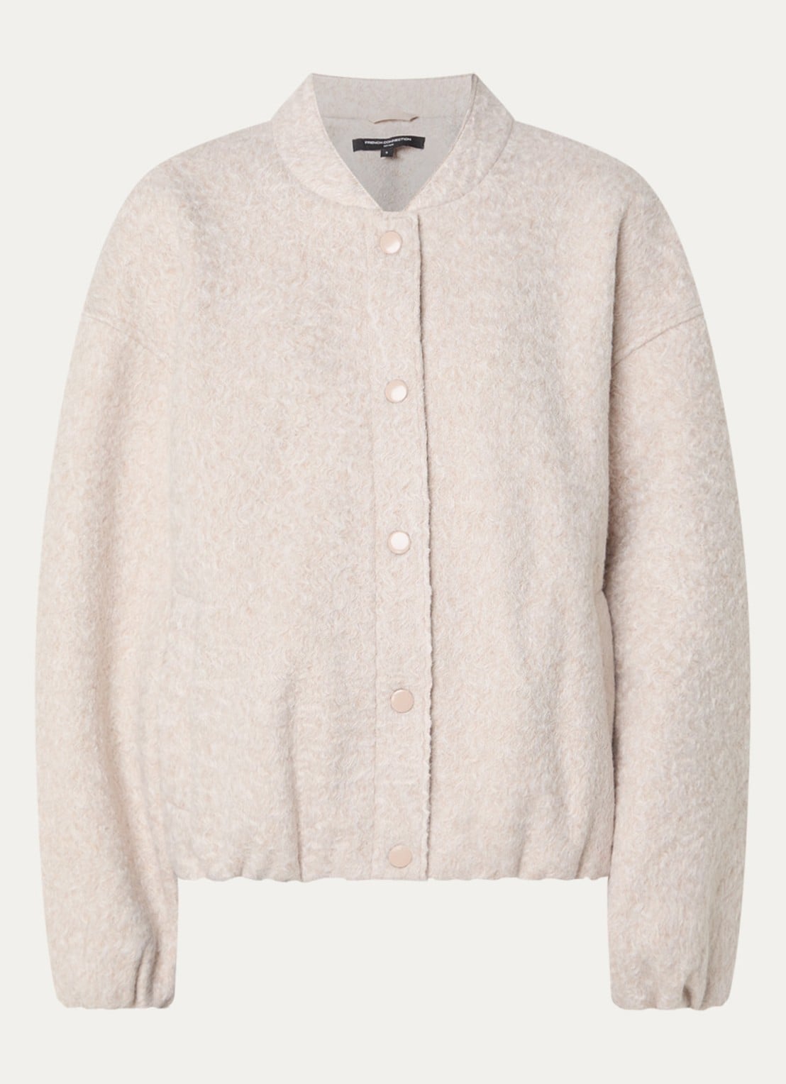 French Connection Nellie bomberjack met steekzakken - voorkant 2 beige