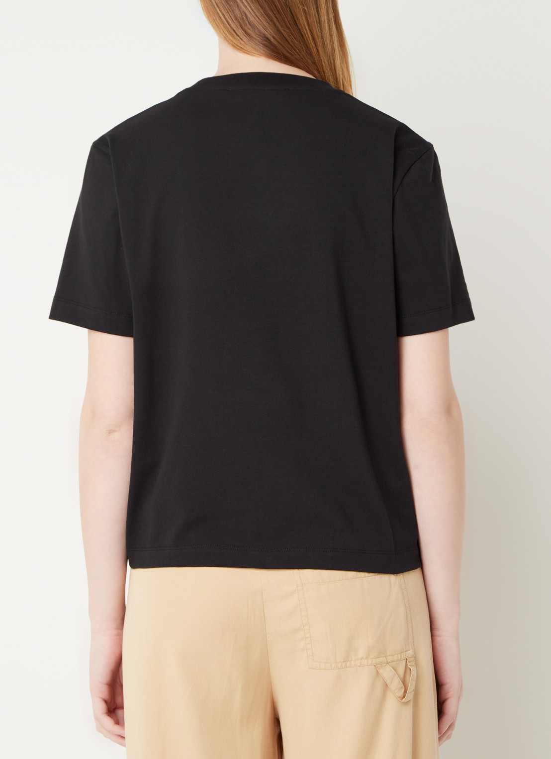 French Connection Rallie t-shirt met rijgdetail - achterkant zwart