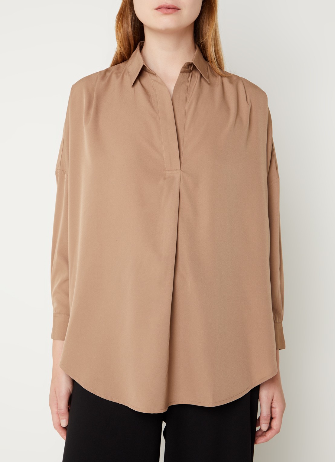 French Connection Rhodes oversized tuniek - detail zand