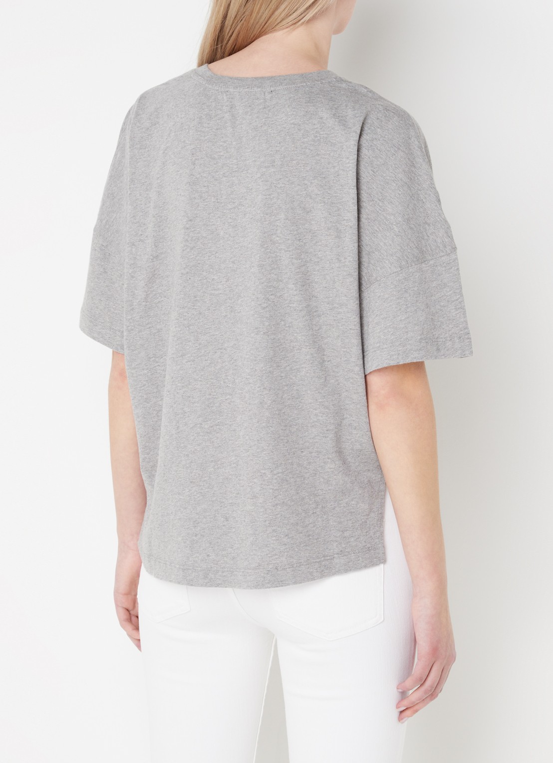 French Connection T-shirt met stretch - achterkant grijsmele