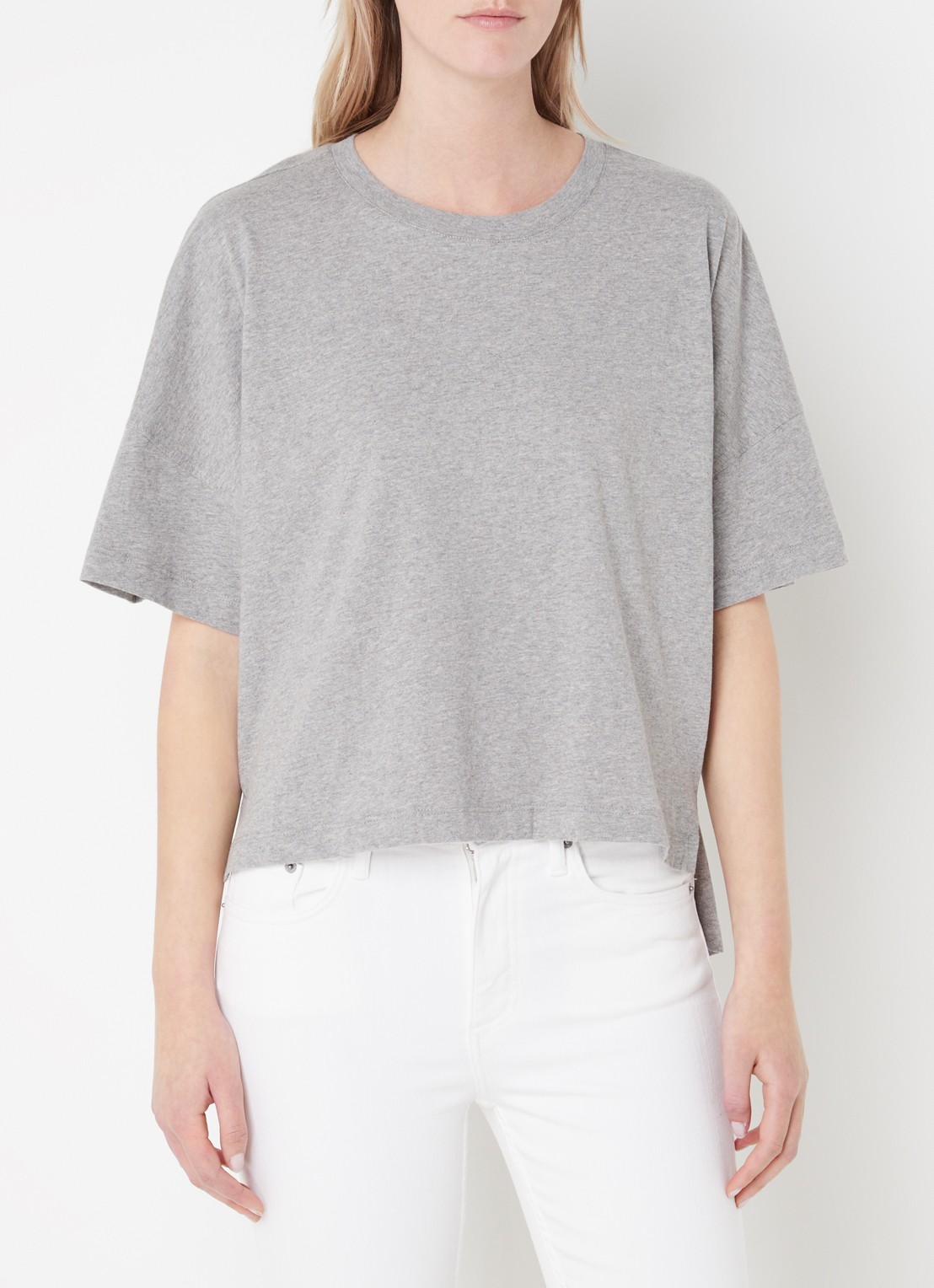 French Connection T-shirt met stretch - detail 4 grijsmele