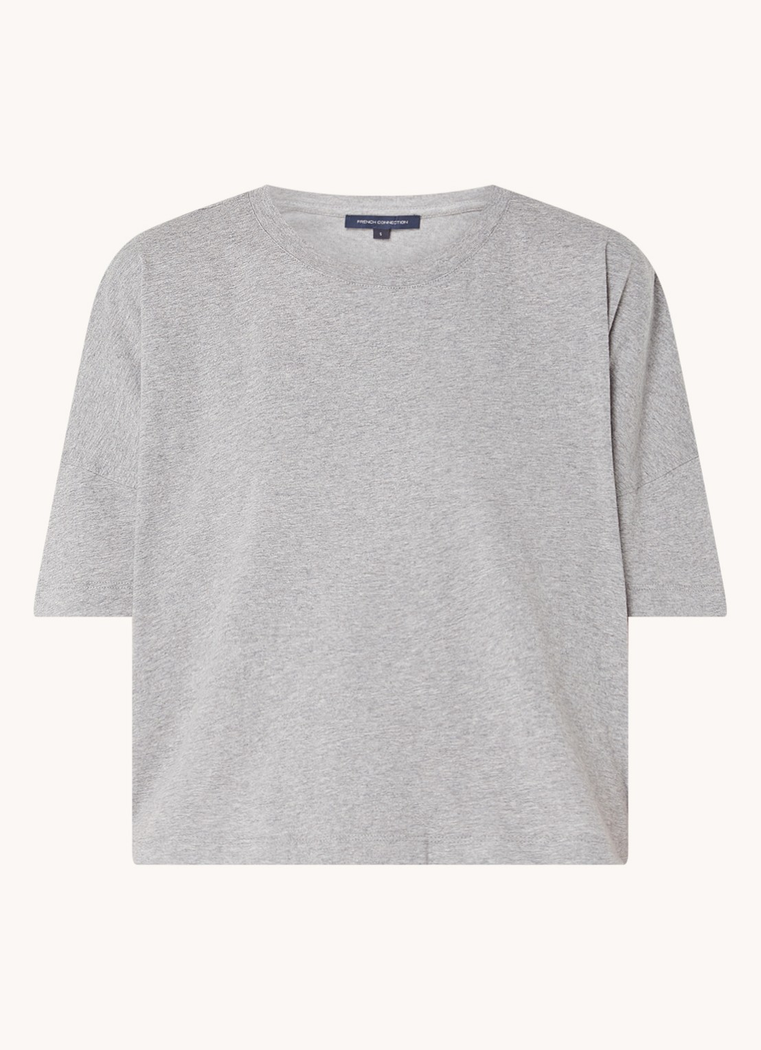 French Connection T-shirt met stretch - voorkant 2 grijsmele