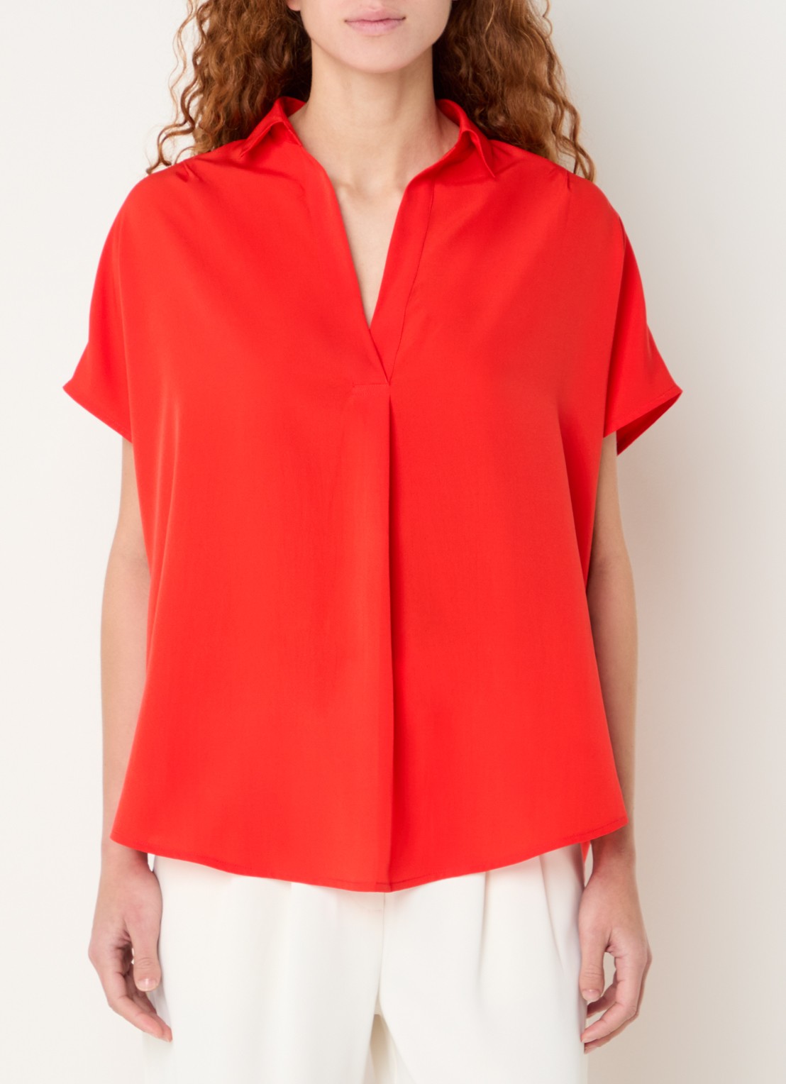 French Connection Tuniek met V-hals - detail rood