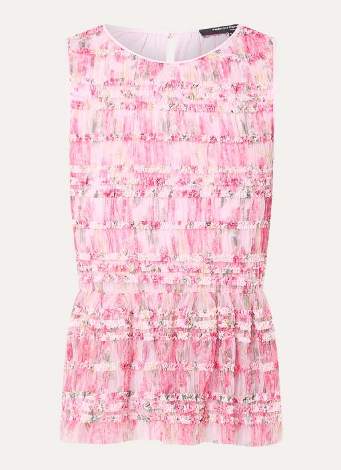 French Connection Vanessa top met bloemenprint - voorkant 3 roze