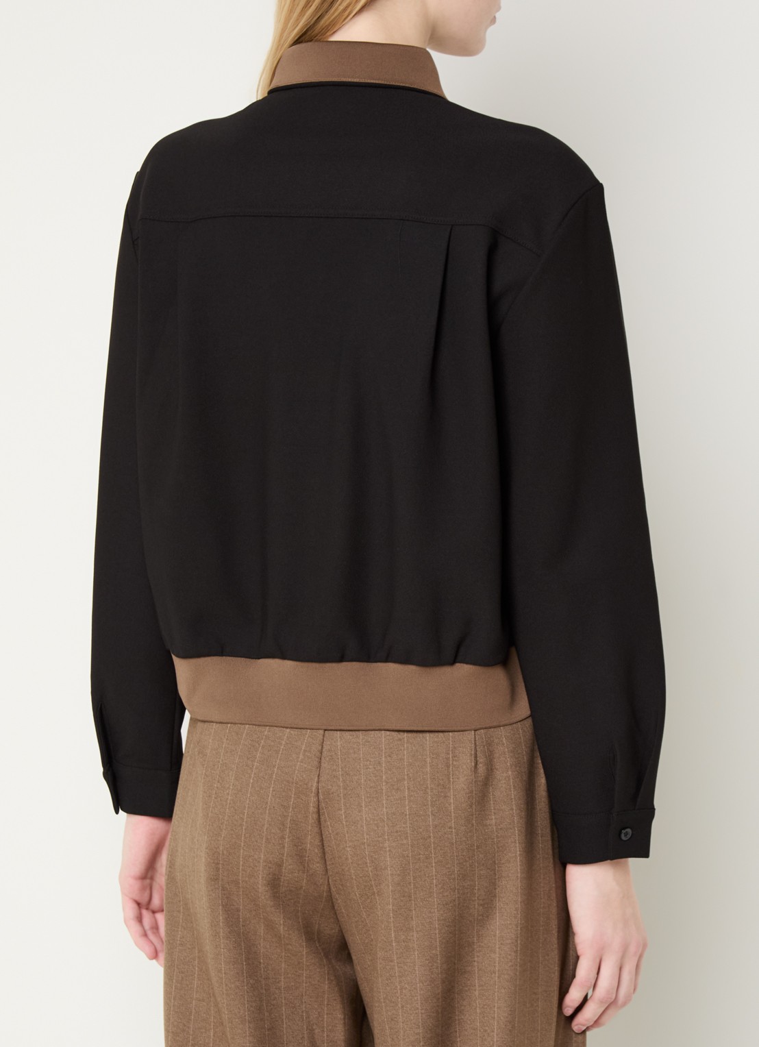French Connection Veda blouse met kraag - achterkant 4 zwart