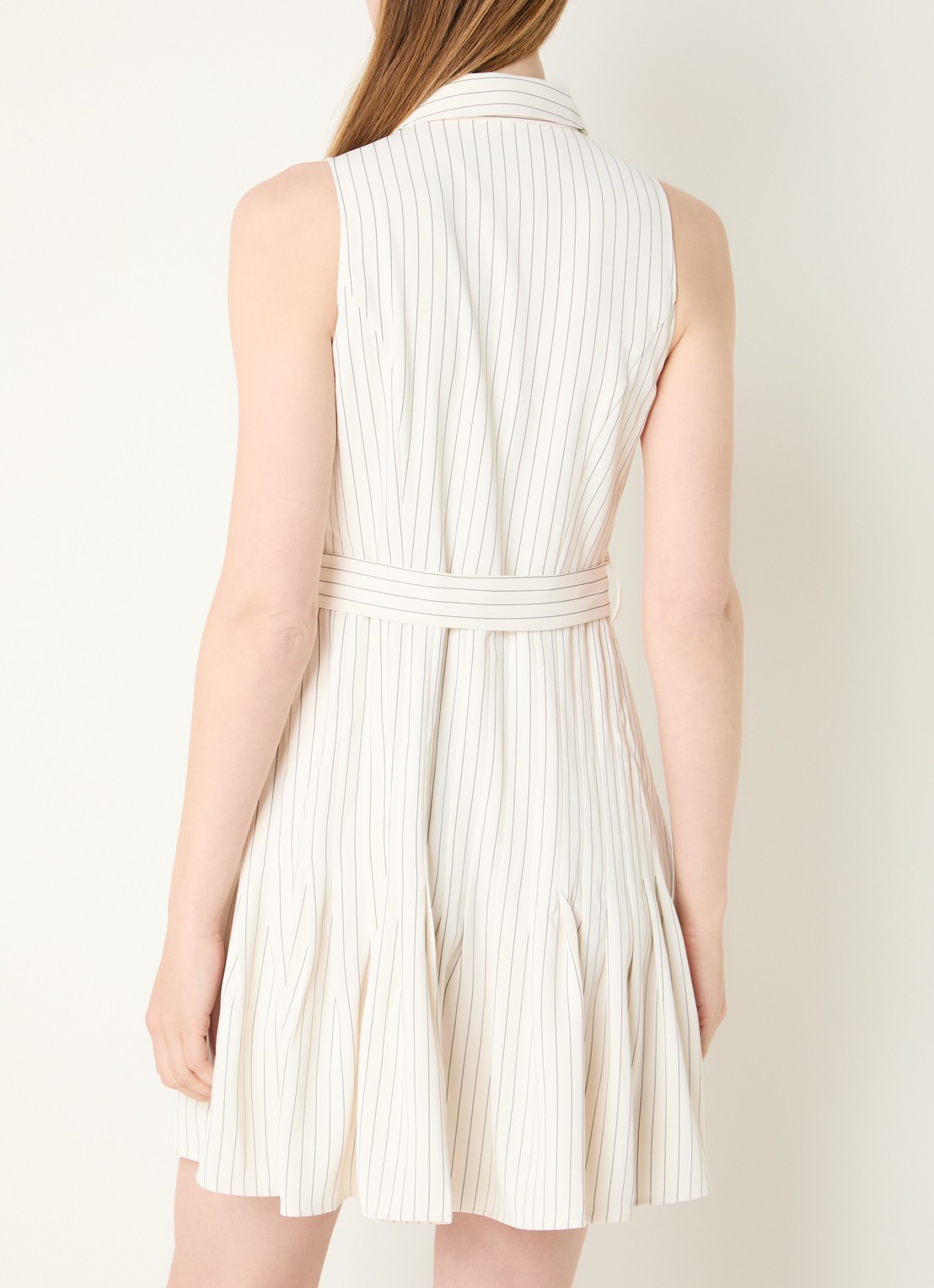 French Connection Vinnie mini blousejurk met streepprint - achterkant creme