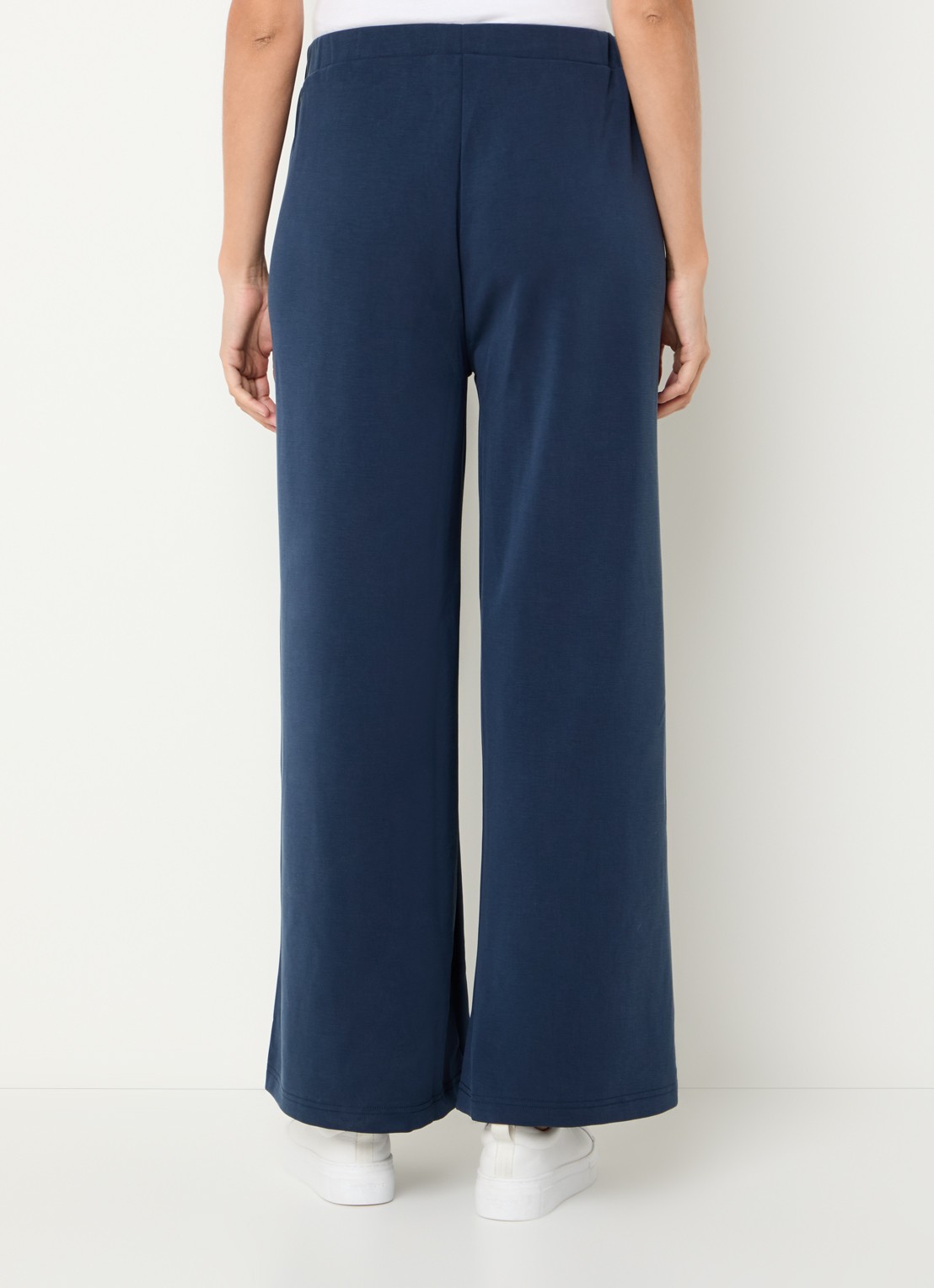 French Connection Wren high waist wide fit pantalon met steekzakken - achterkant 3 indigo