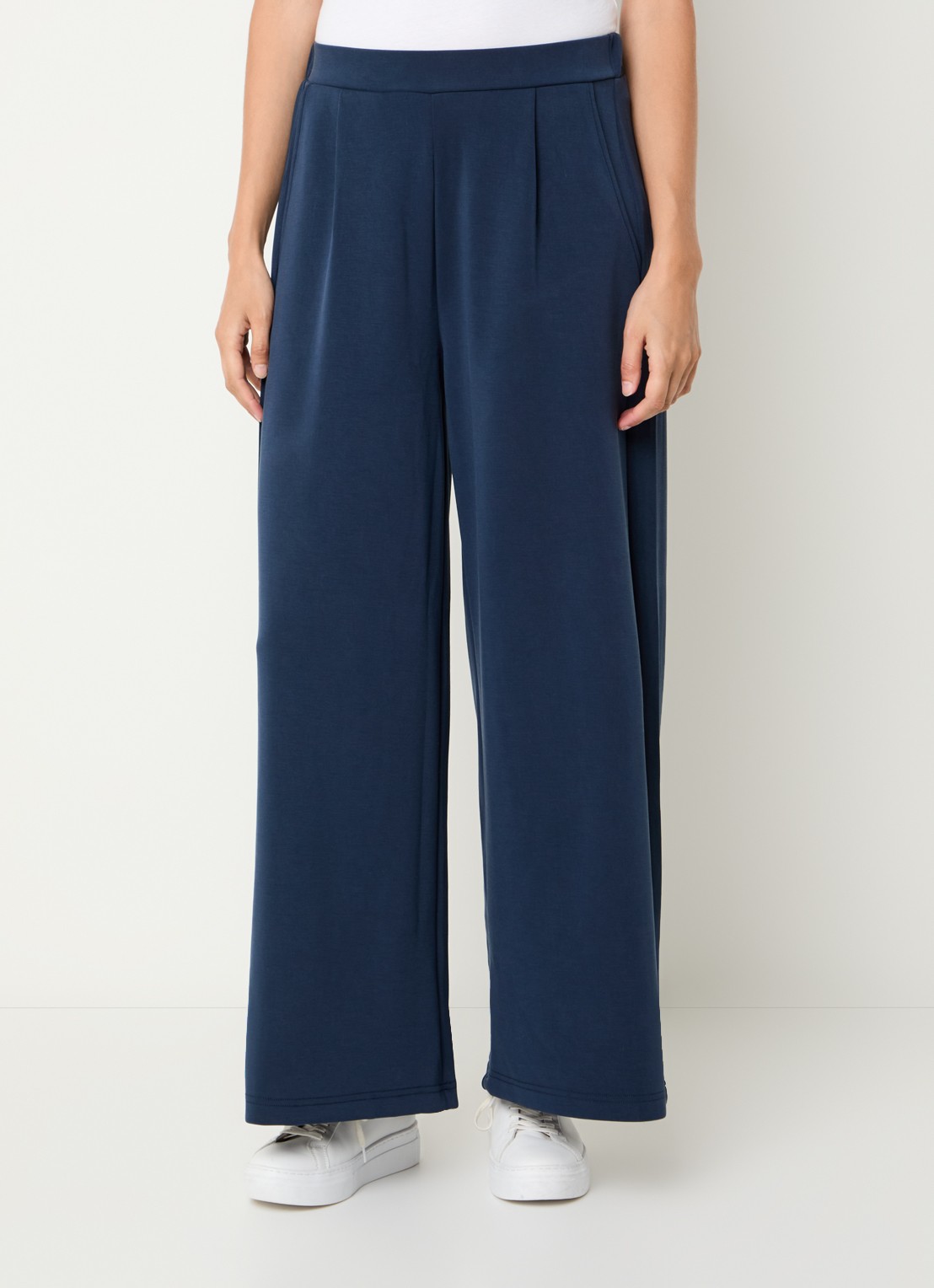 French Connection Wren high waist wide fit pantalon met steekzakken - detail 4 indigo