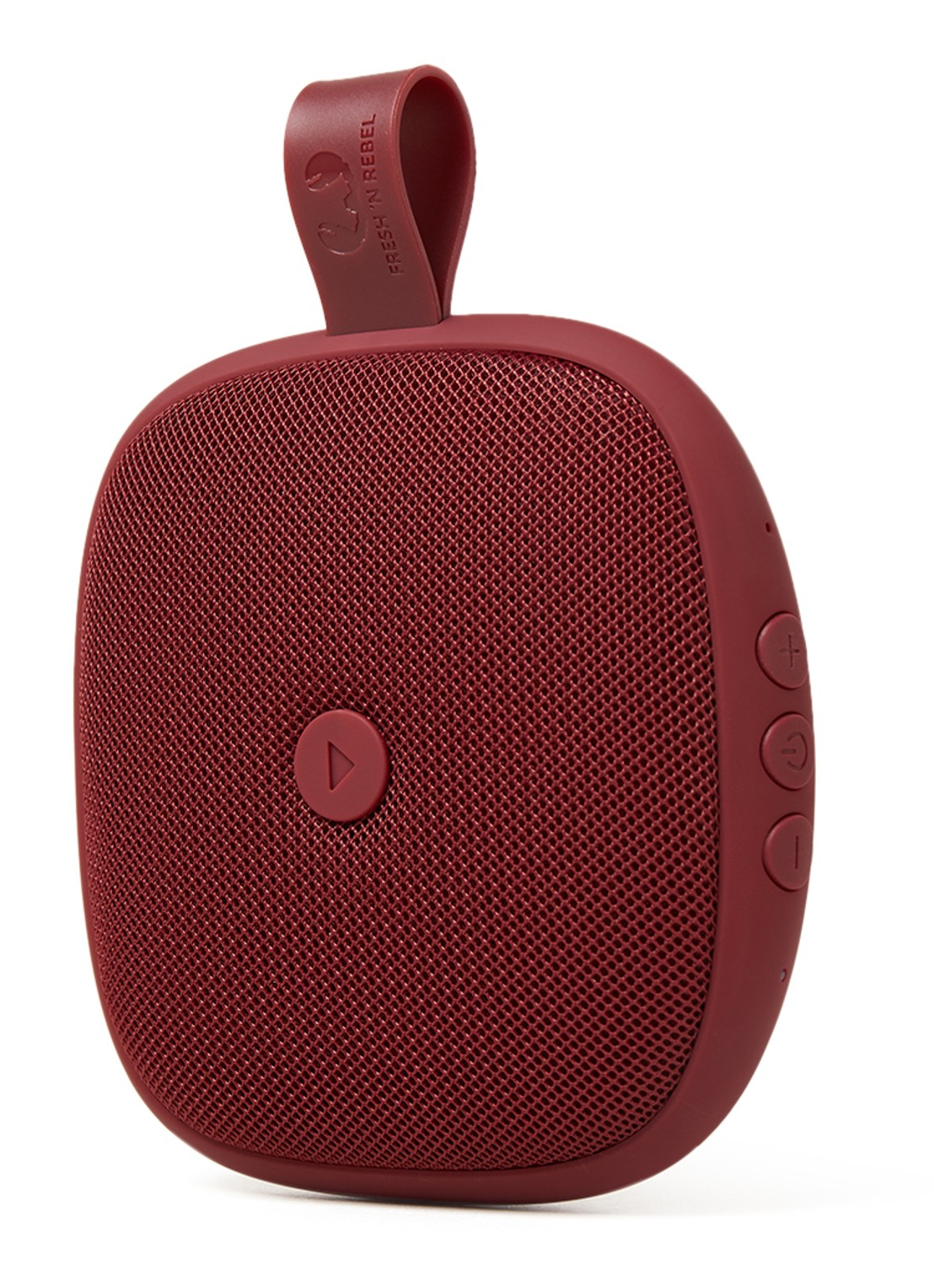 Fresh 'n Rebel Rockbox Bold XS Bluetooth speaker - voorkant cranberryrood