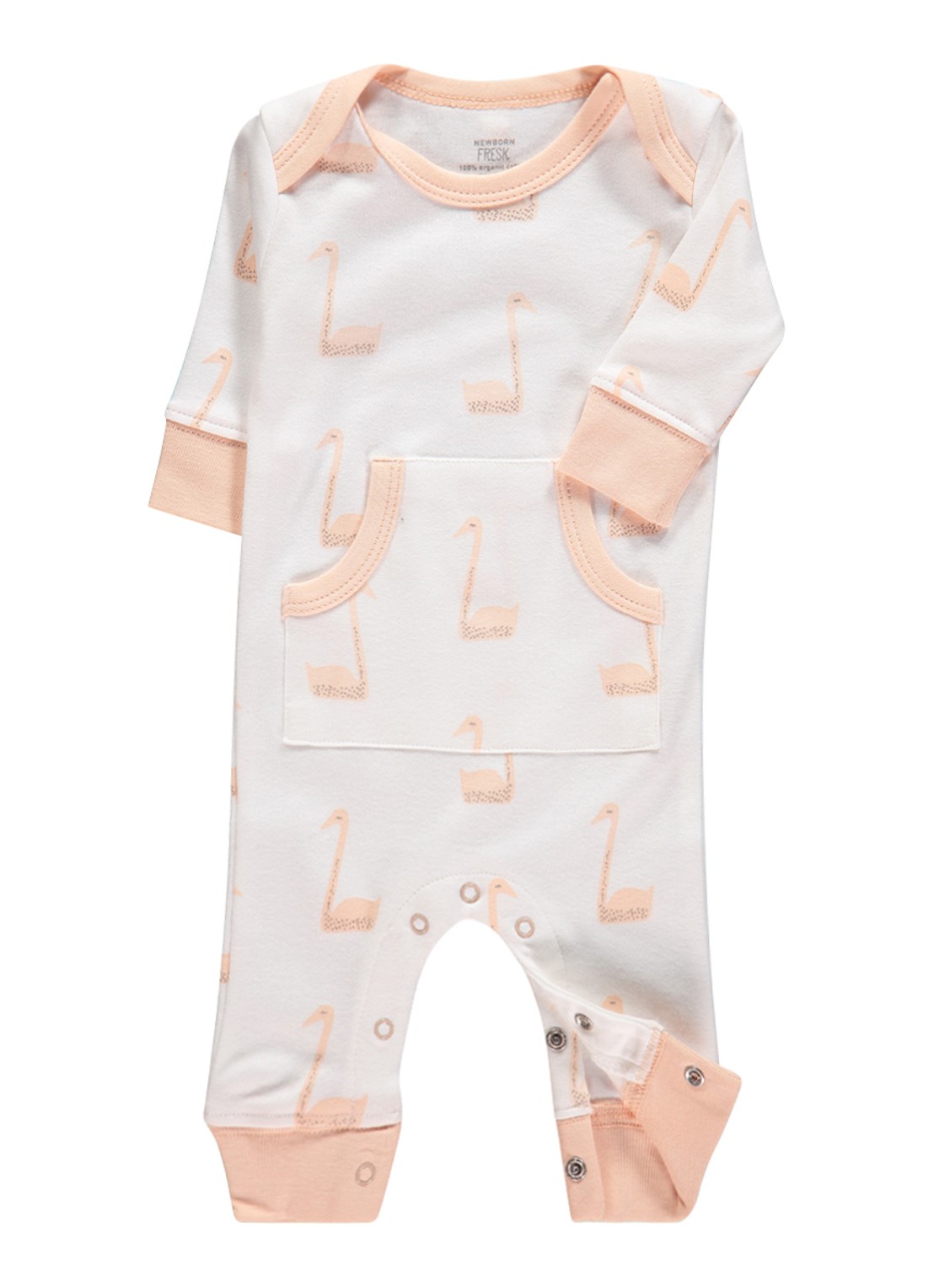 Fresk Babypak met print en steekzakken - voorkant 3 lichtroze