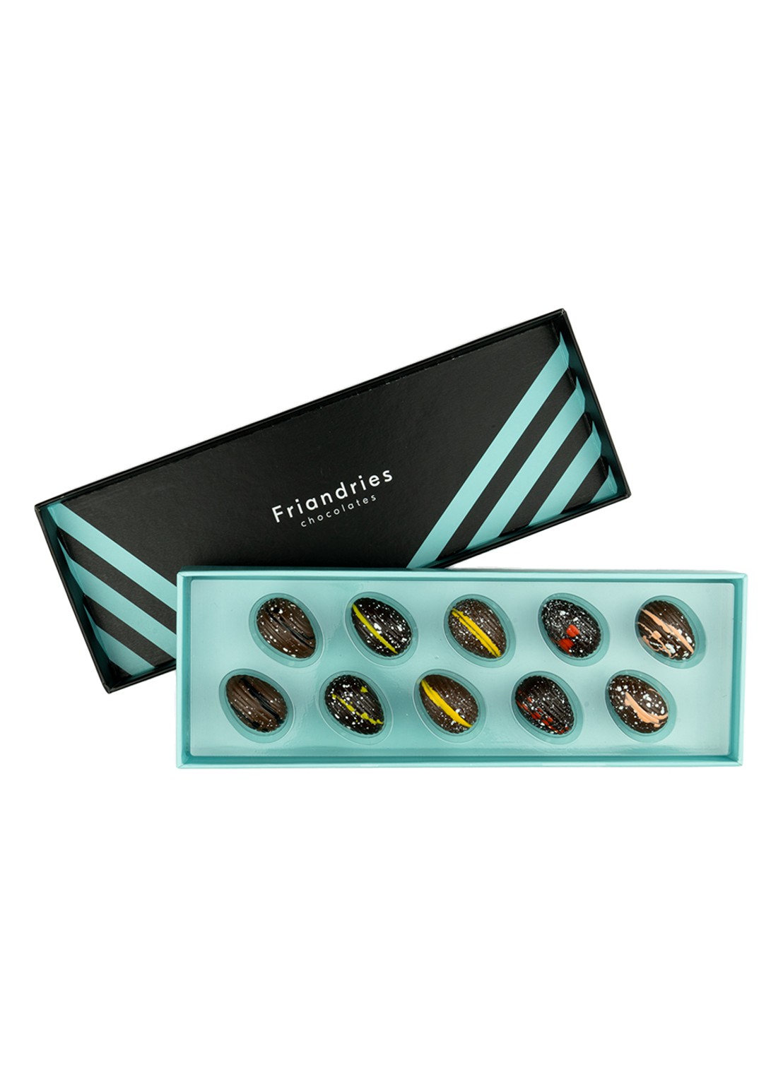 Friandries Easter Praline Collection chocolade paaseieren 10 stuks - voorkant undefined
