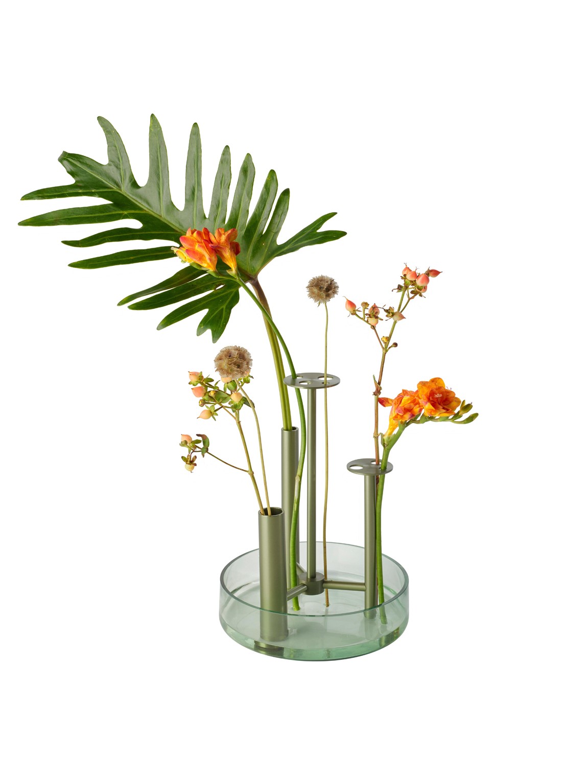 Fritz Hansen Ikeru high vaas 23,9 cm - voorkant groen
