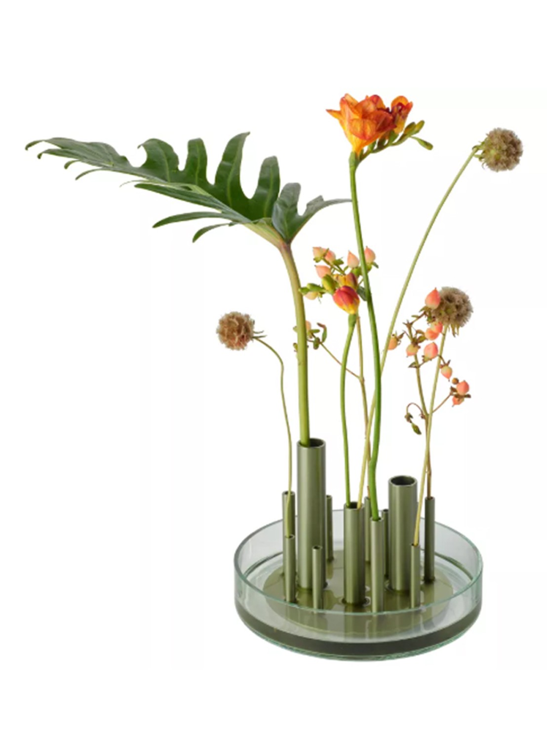 Fritz Hansen Ikeru vaas 13,1 cm - voorkant groen