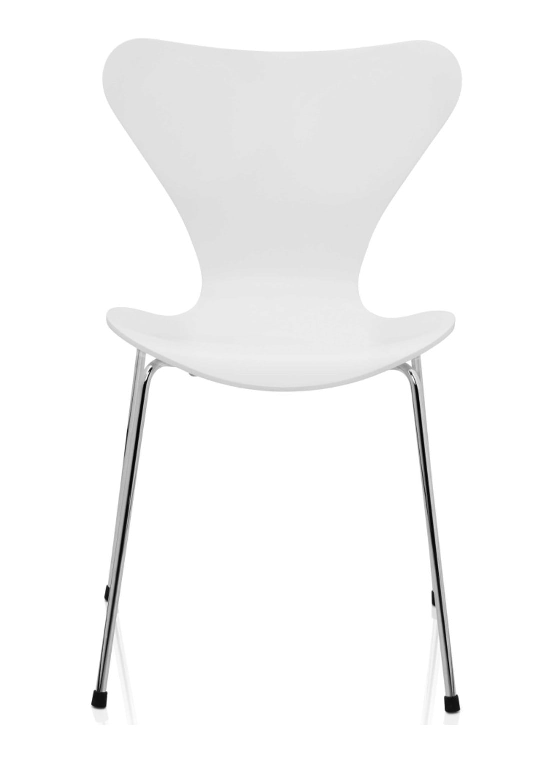 Fritz Hansen Vlinderstoel stoel chroom - voorkant wit