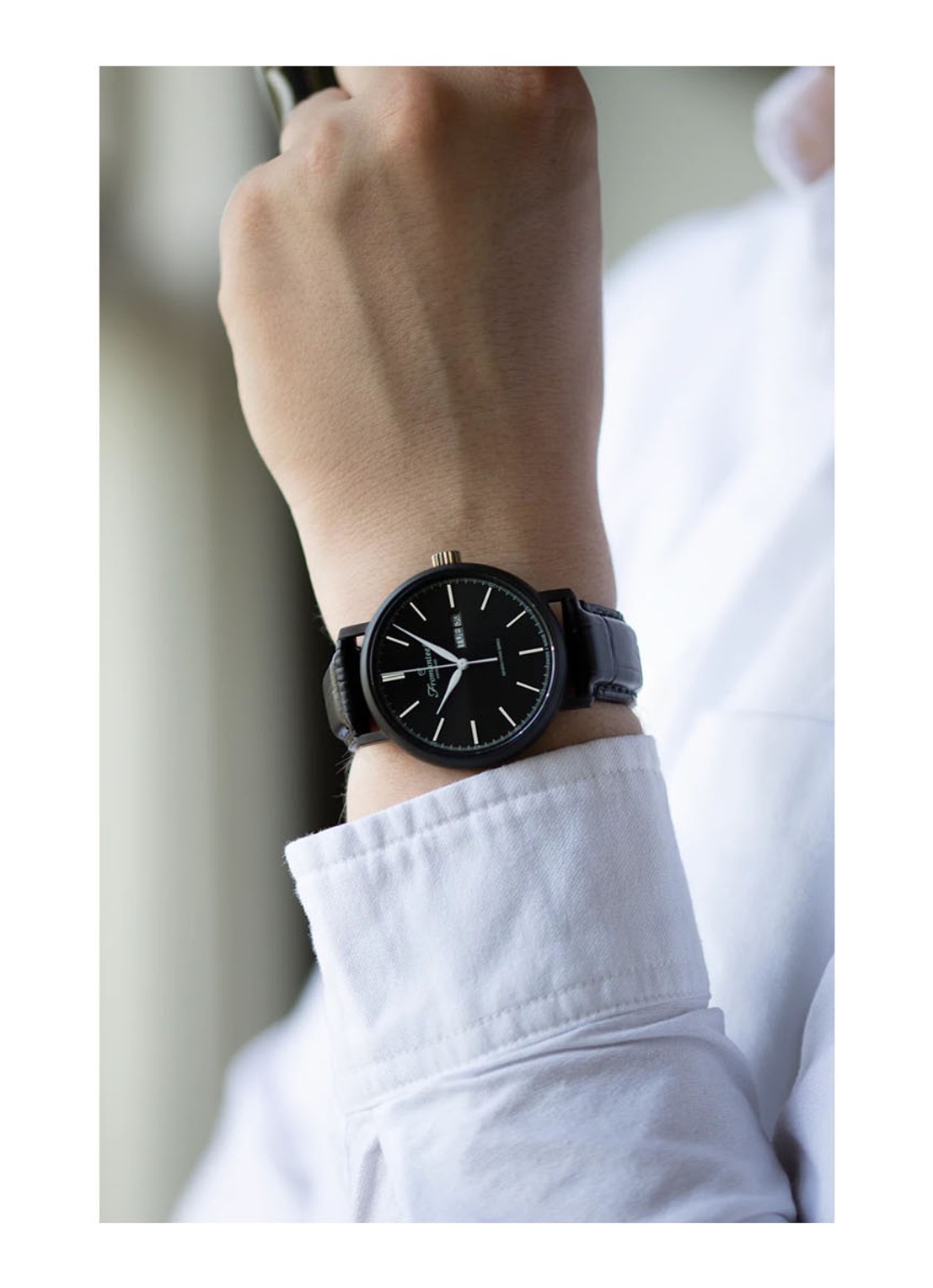 Fromanteel Generations Day Date horloge GS-0805-004 - detail 2 zwart