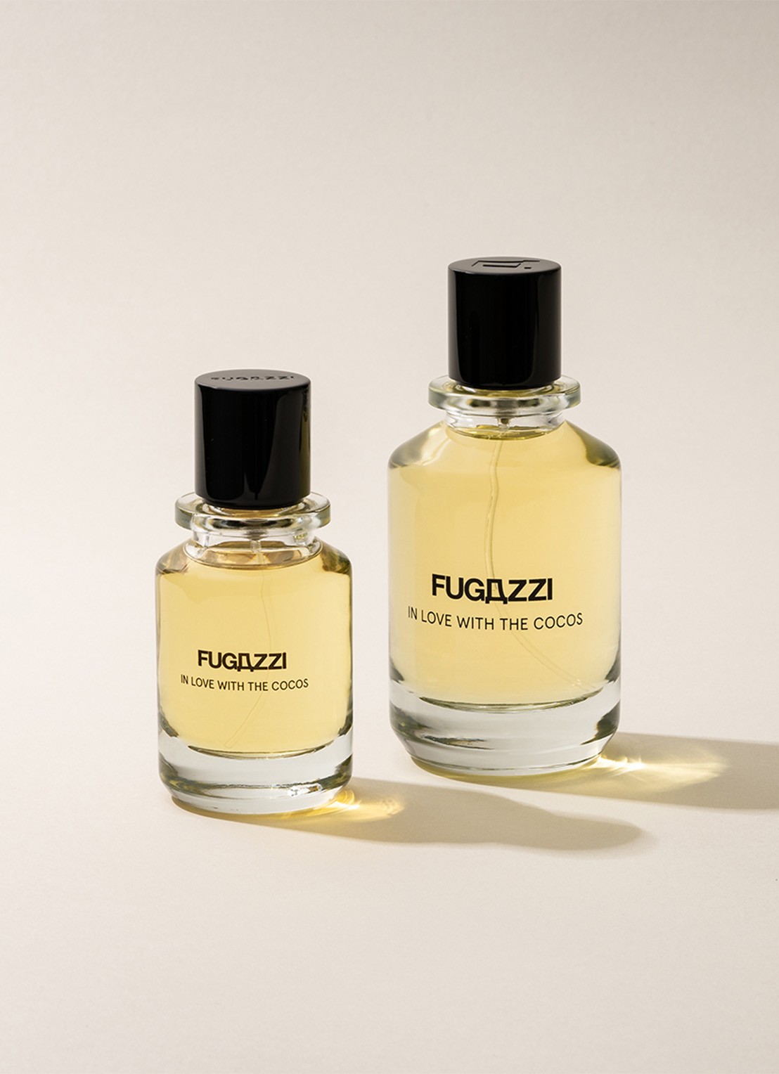Fugazzi In Love with the Cocos Extrait de Parfum - travel size - voorkant 2 beige