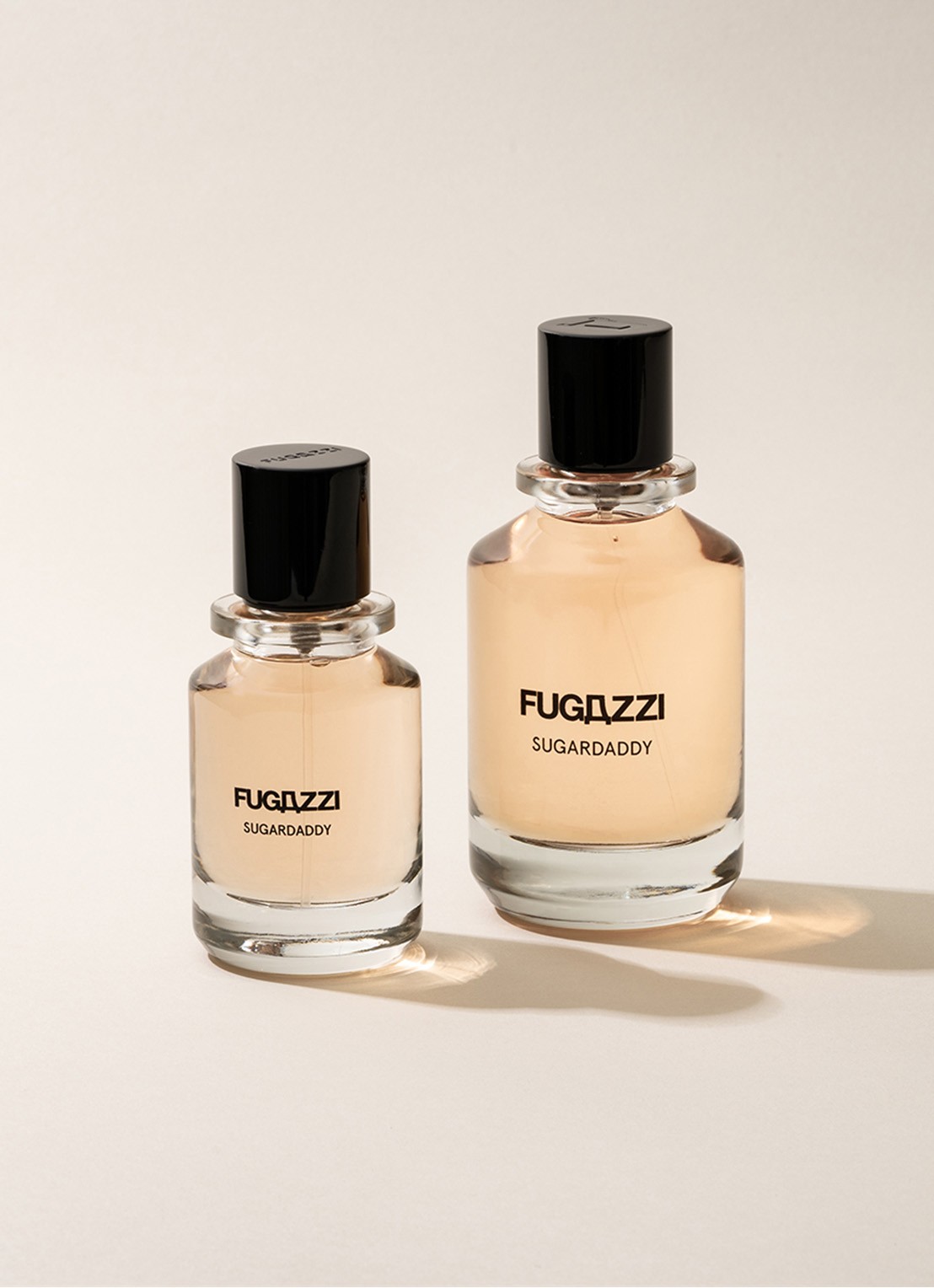 Fugazzi Sugardaddy Extrait de Parfum - travel size - voorkant 3 beige
