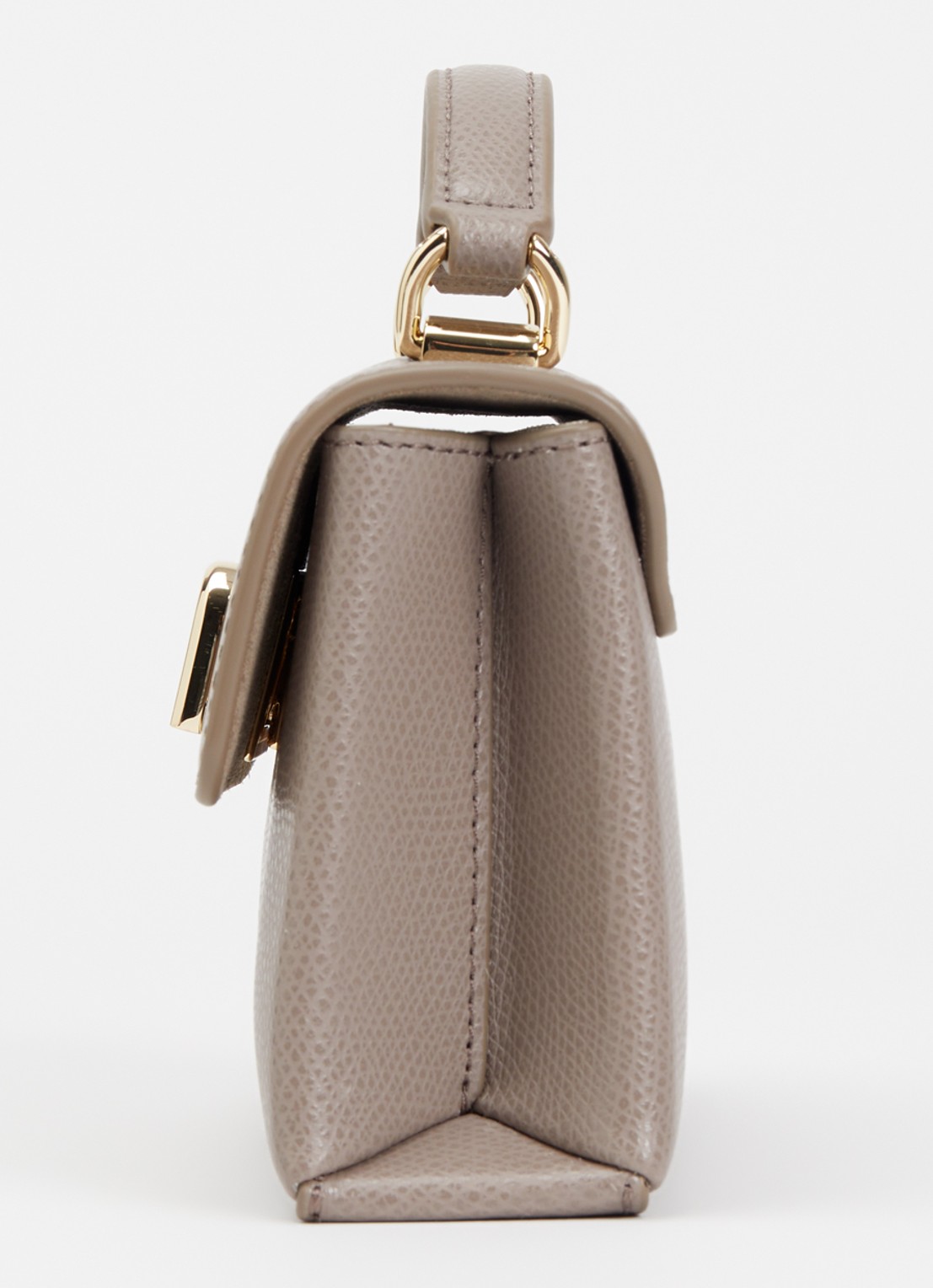 FURLA 1927 Mini handtas van leer met structuur - detail 2 grijs