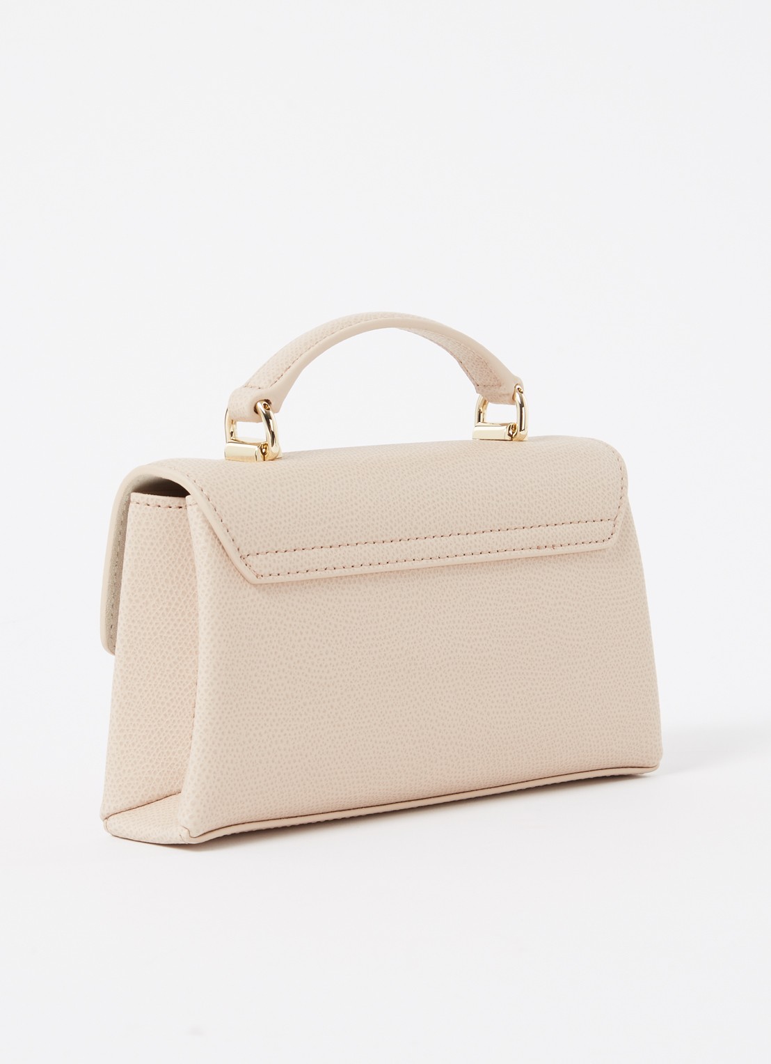 FURLA 1927 Mini handtas van leer met structuur - achterkant 3 creme