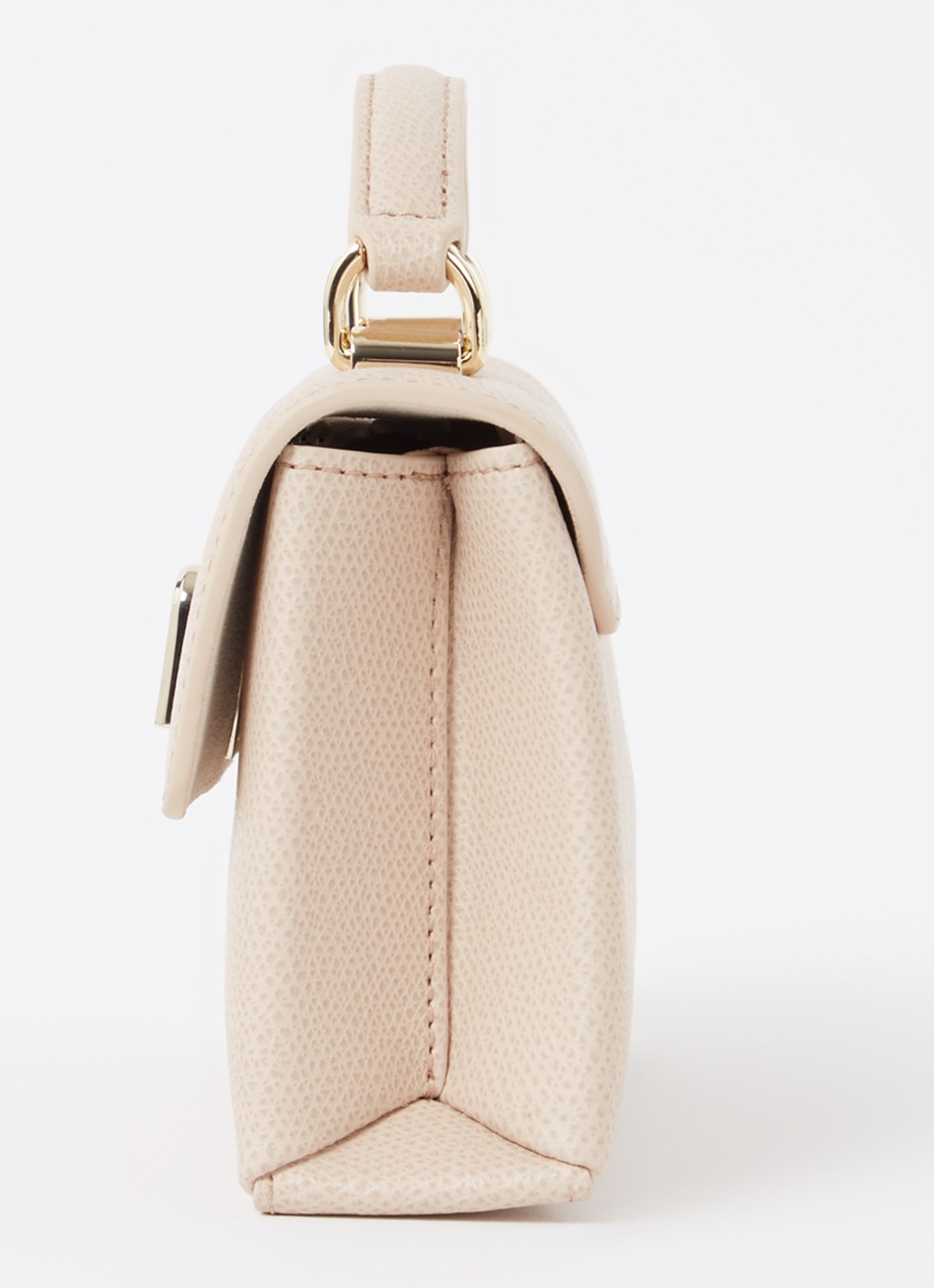 FURLA 1927 Mini handtas van leer met structuur - detail 2 creme