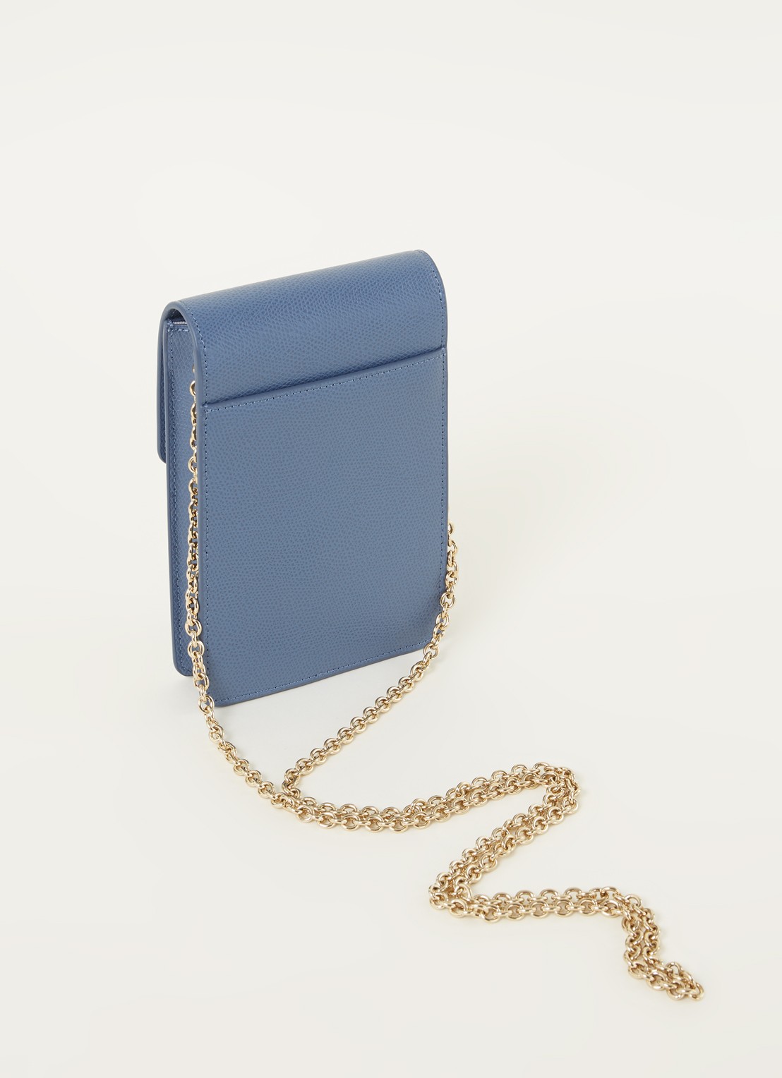 FURLA 1927 Mini Vertical crossbodytas van leer - achterkant 3 blauw